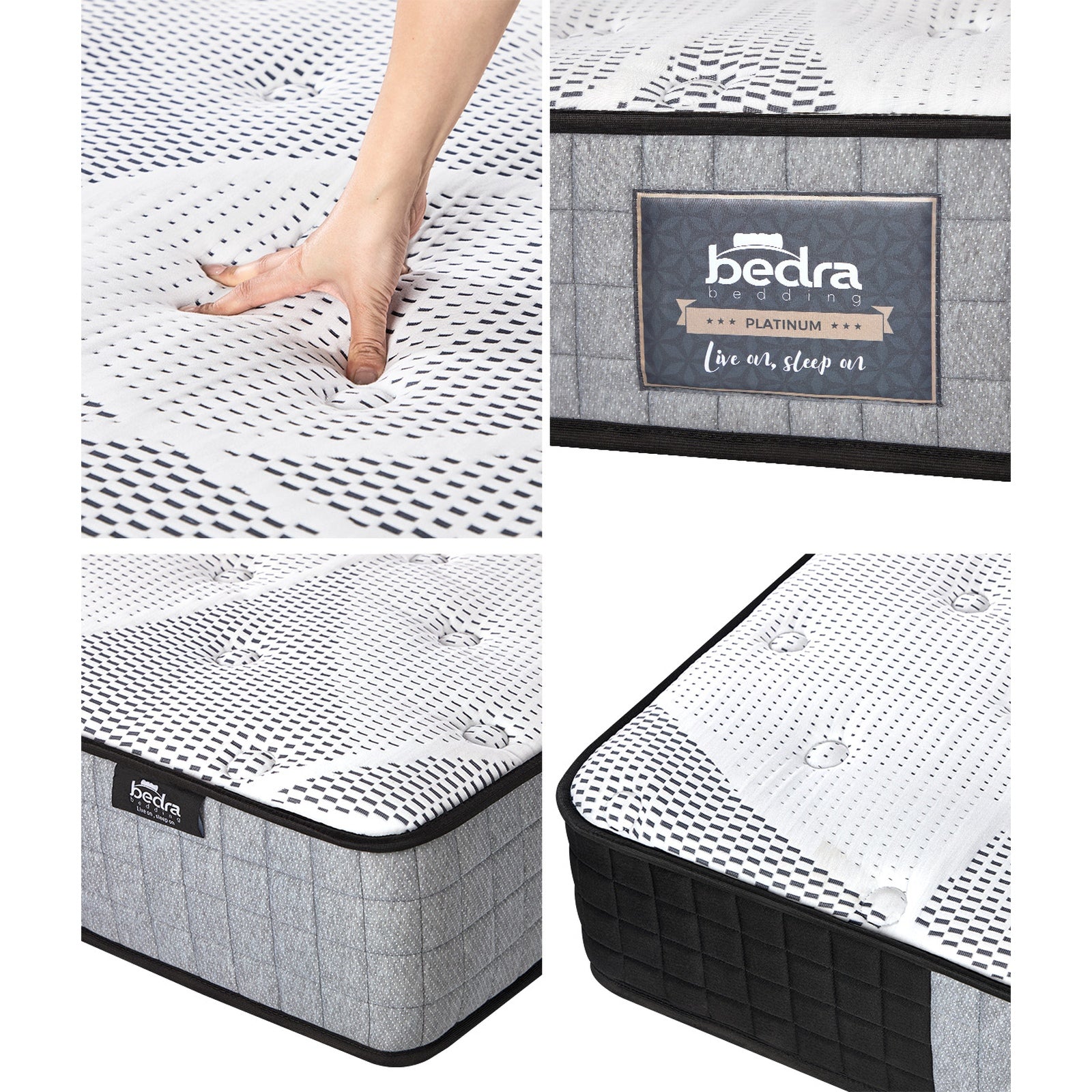 Bedra Double Mattress Tight Top Foam Pocketed Springs Anti-disturbance 24cm - Sunyee