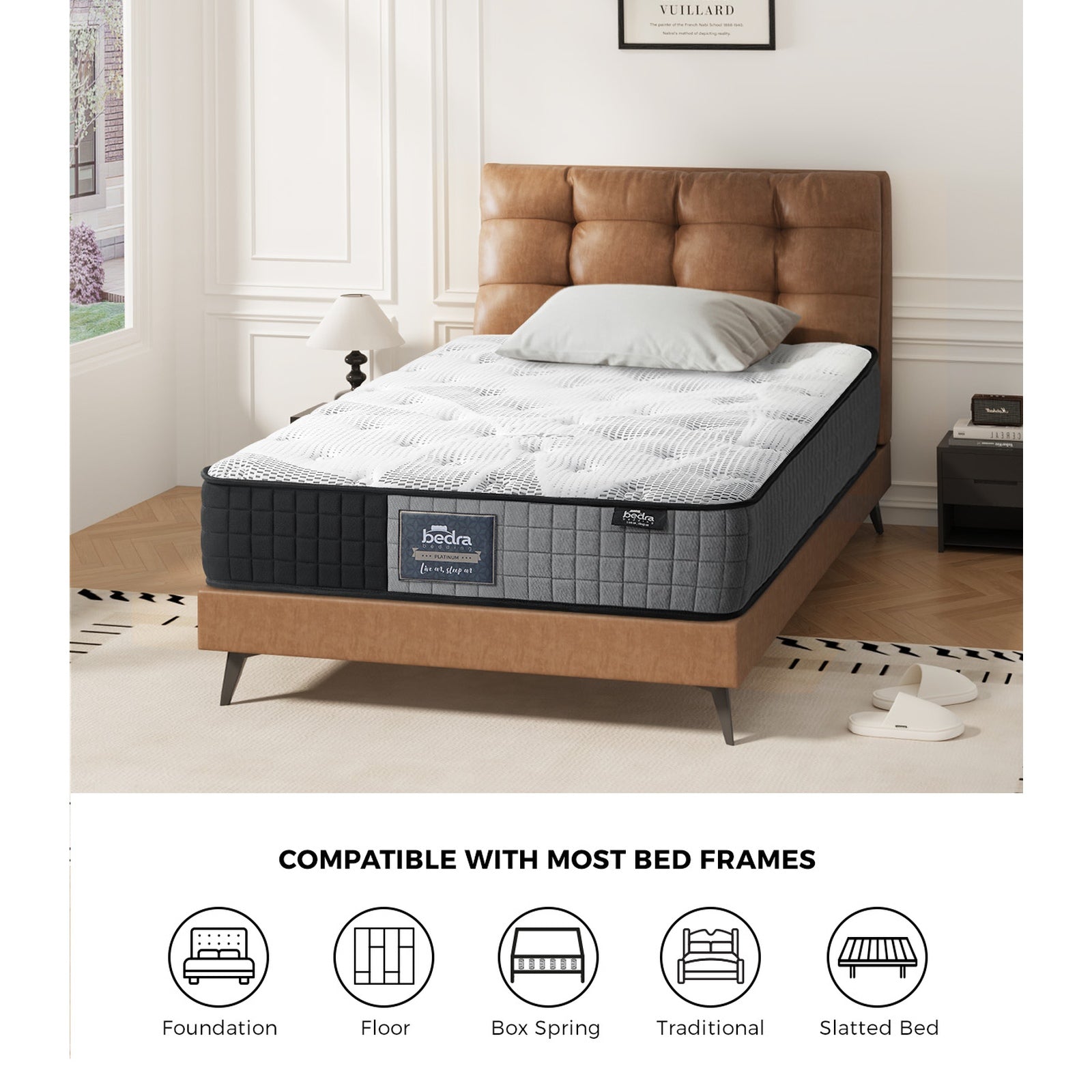 Bedra King Single Mattress Tight Top Foam Pocketed Springs Anti-disturbance 24cm - Sunyee