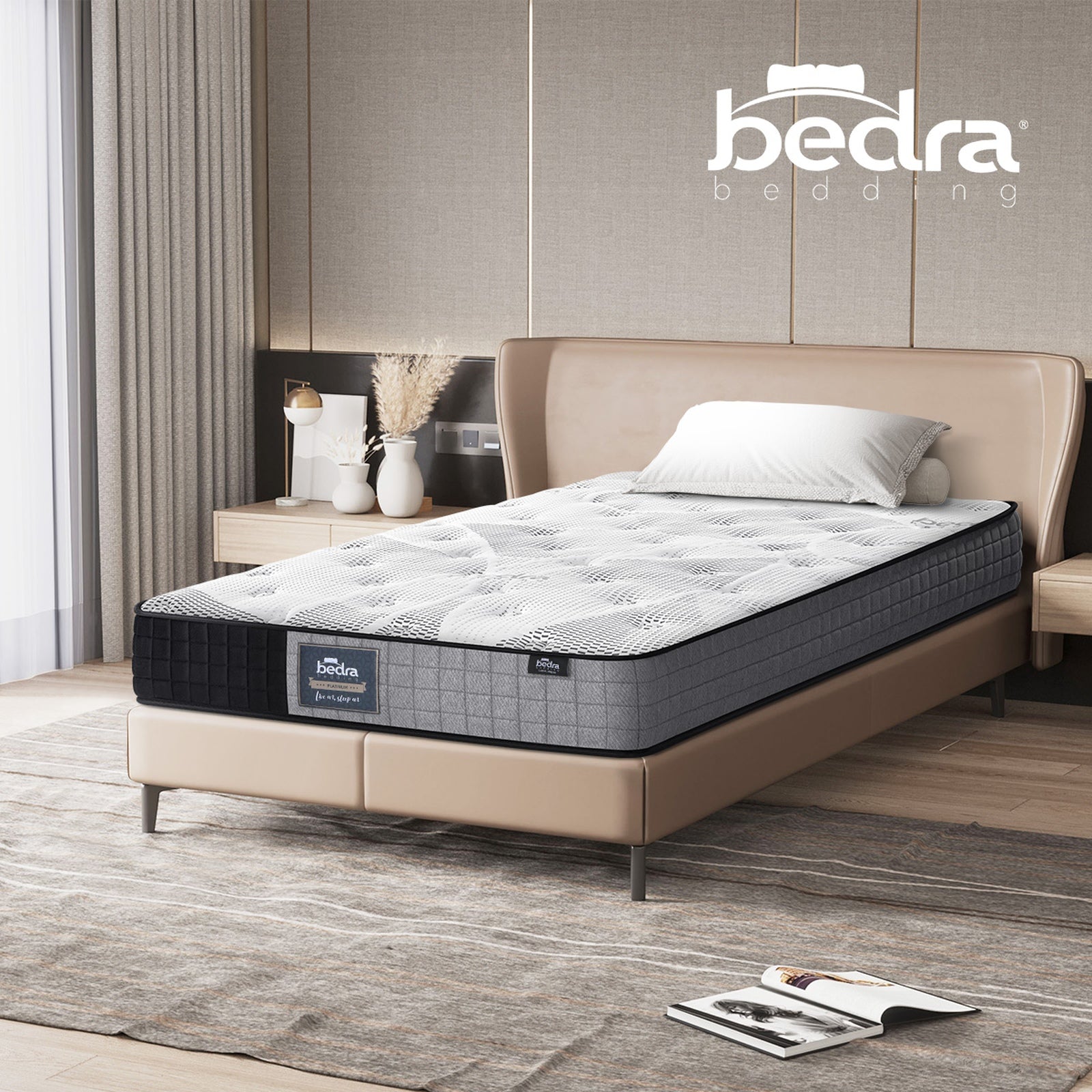 Bedra King Single Mattress Tight Top Foam Pocketed Springs Anti-disturbance 24cm - Sunyee