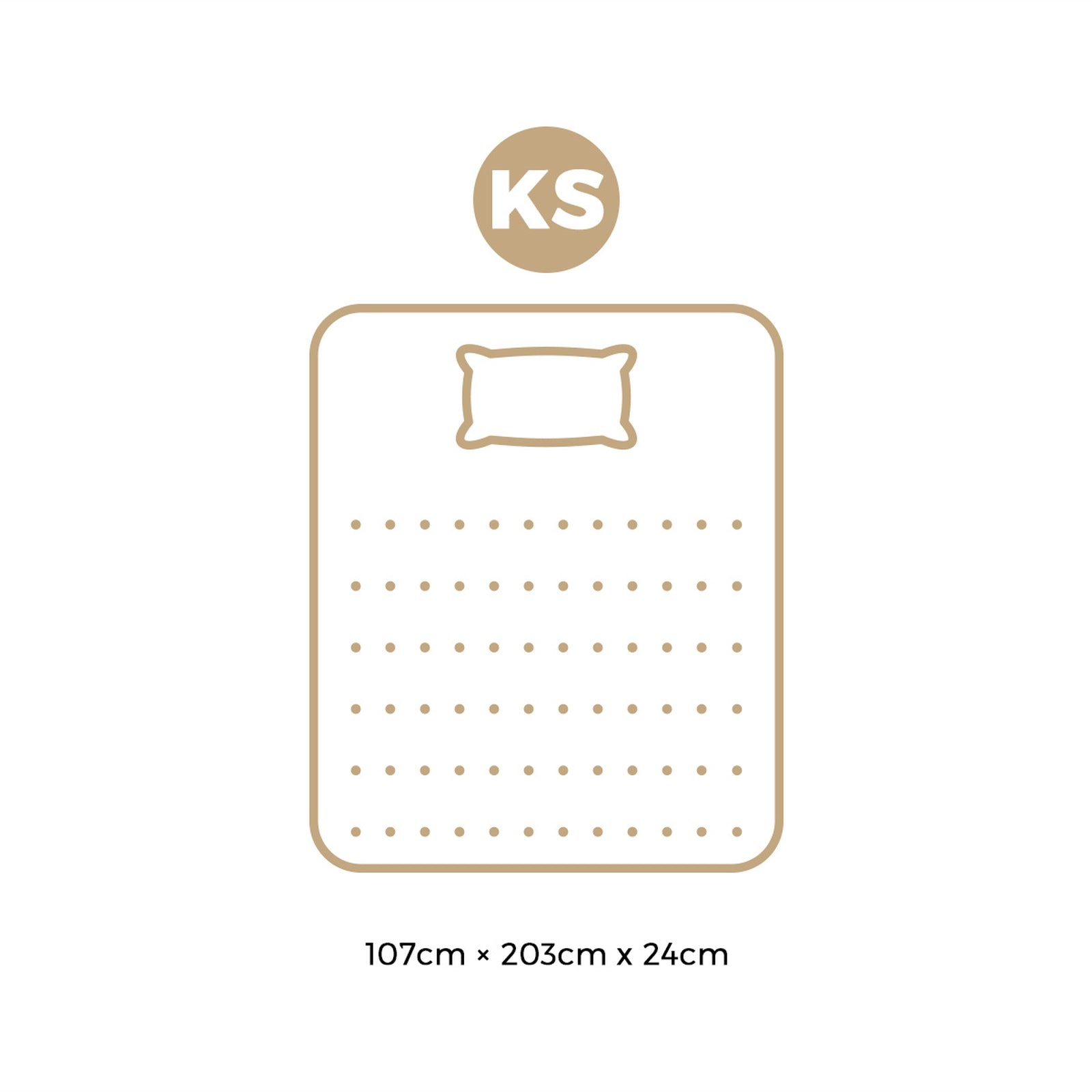 Bedra King Single Mattress Tight Top Foam Pocketed Springs Anti-disturbance 24cm - Sunyee