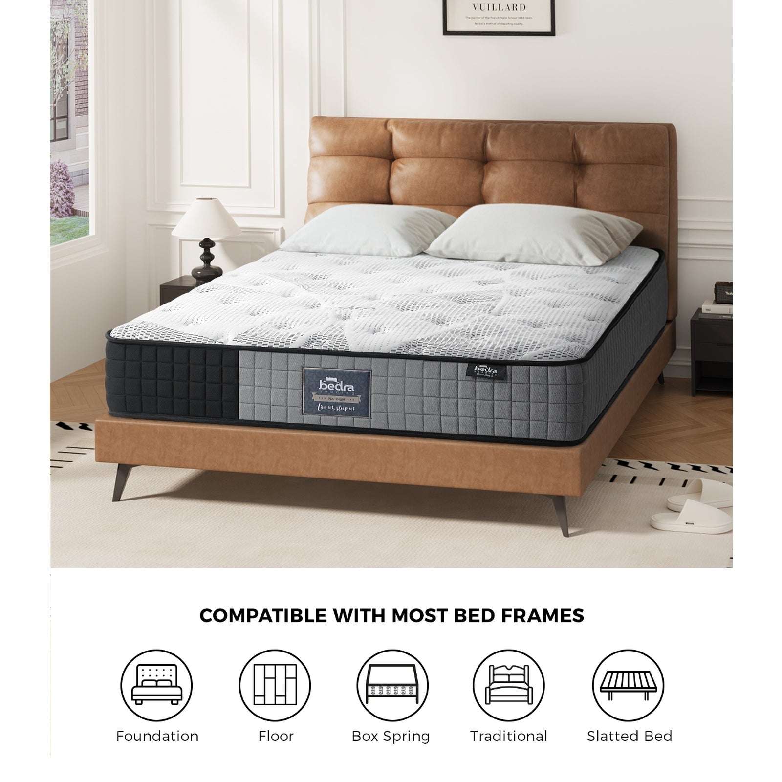 Bedra Mattress Single Double Queen King Single Tight Top Pocketed Springs 24cm - Sunyee