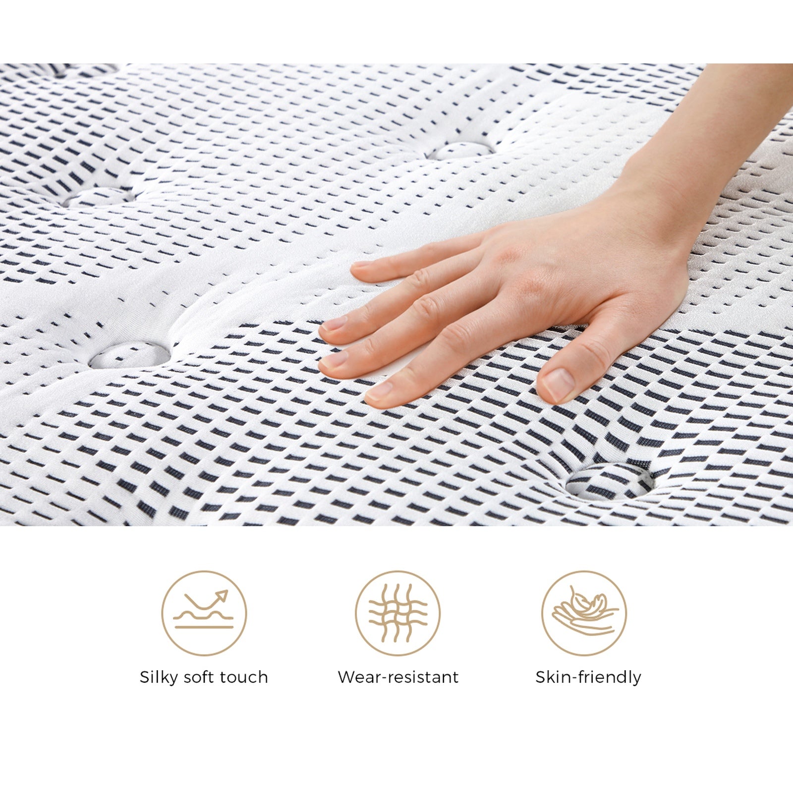 Bedra Queen Mattress Tight Top Foam Pocketed Springs Anti-disturbance 24cm - Sunyee