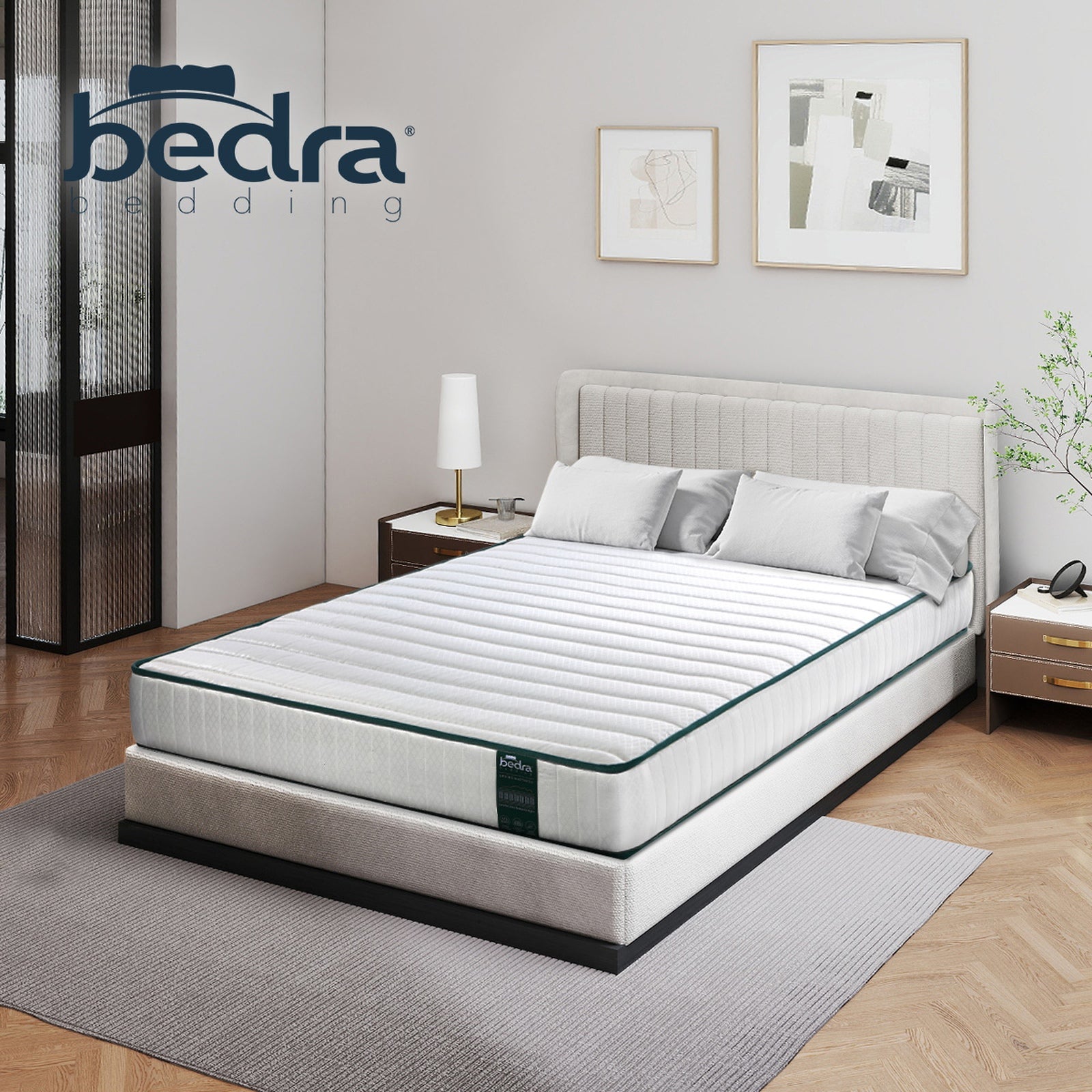 Bedra Double Mattress Tight Top Pocket Spring Coil Sleep Foam Extra Firm 21cm