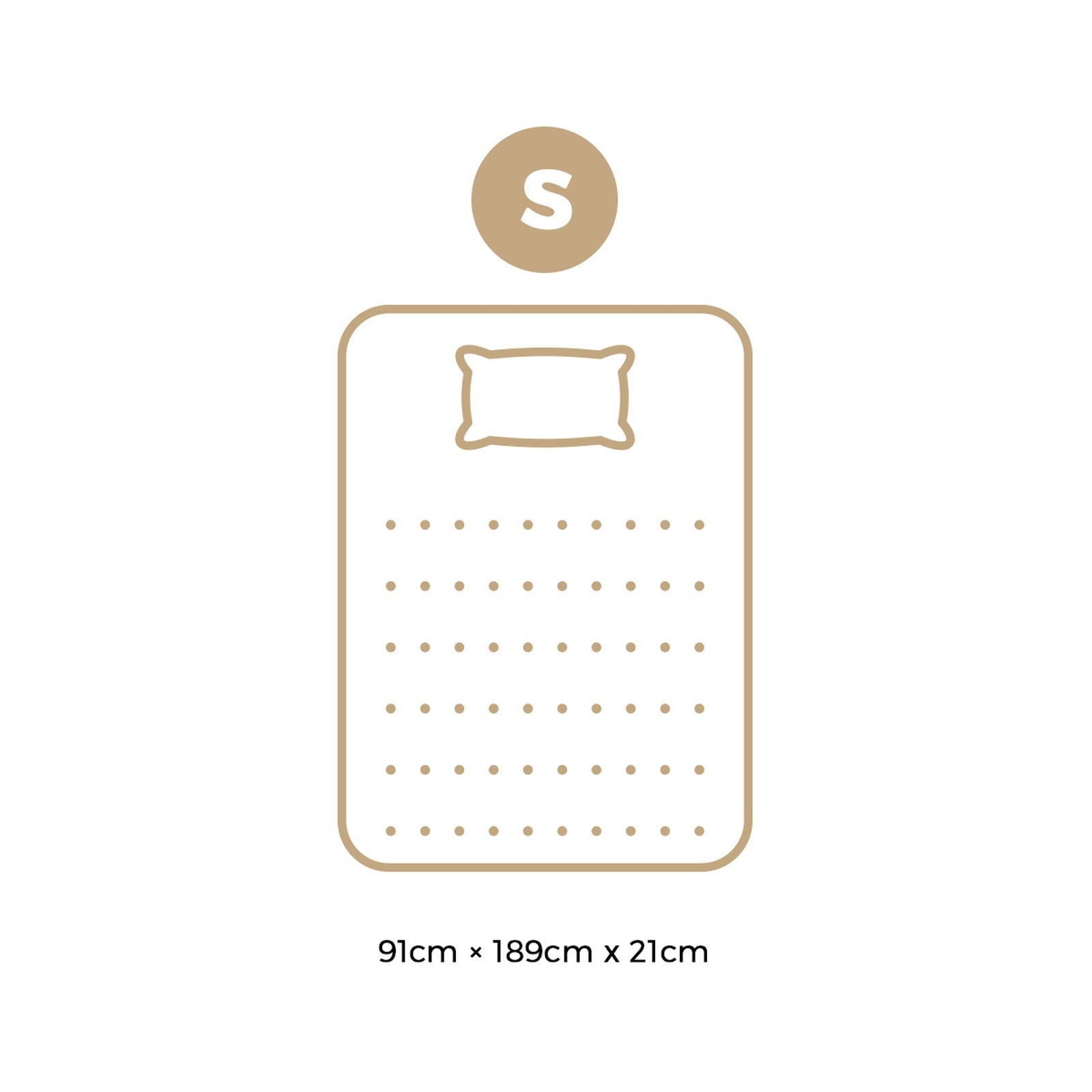 Bedra Single Mattress Tight Top Pocket Spring Coil Sleep Foam Extra Firm 21cm