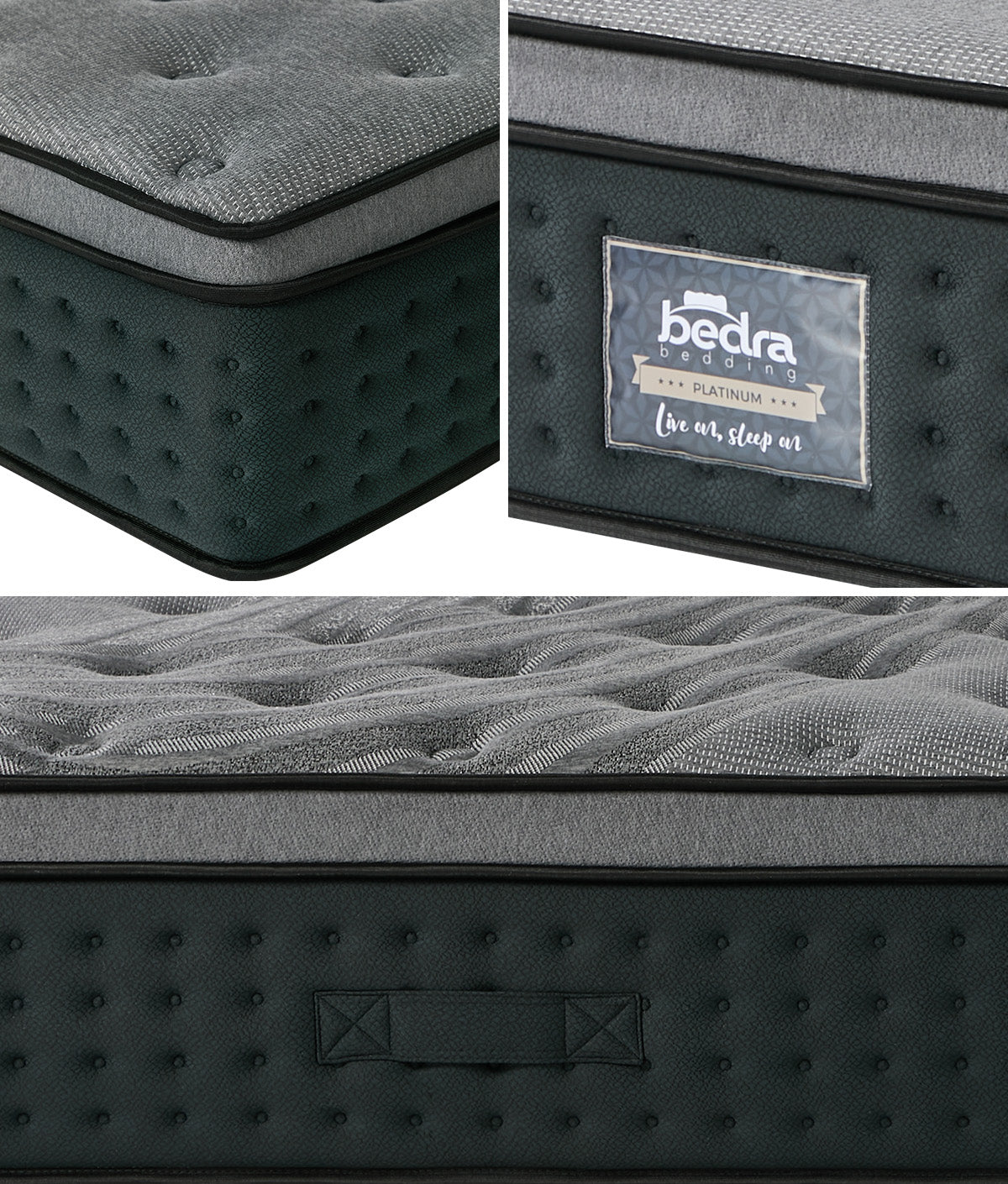 Bedra Double Mattress Euro Top Spring Medium Firm Motion Isolation 34cm