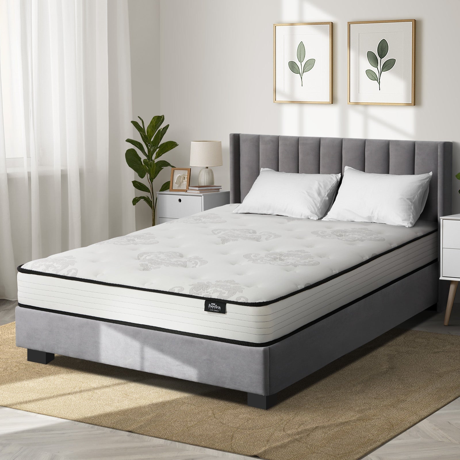 Bedra Queen Mattress Bonnell Spring Foam Bed Medium Firm Breathable 16cm