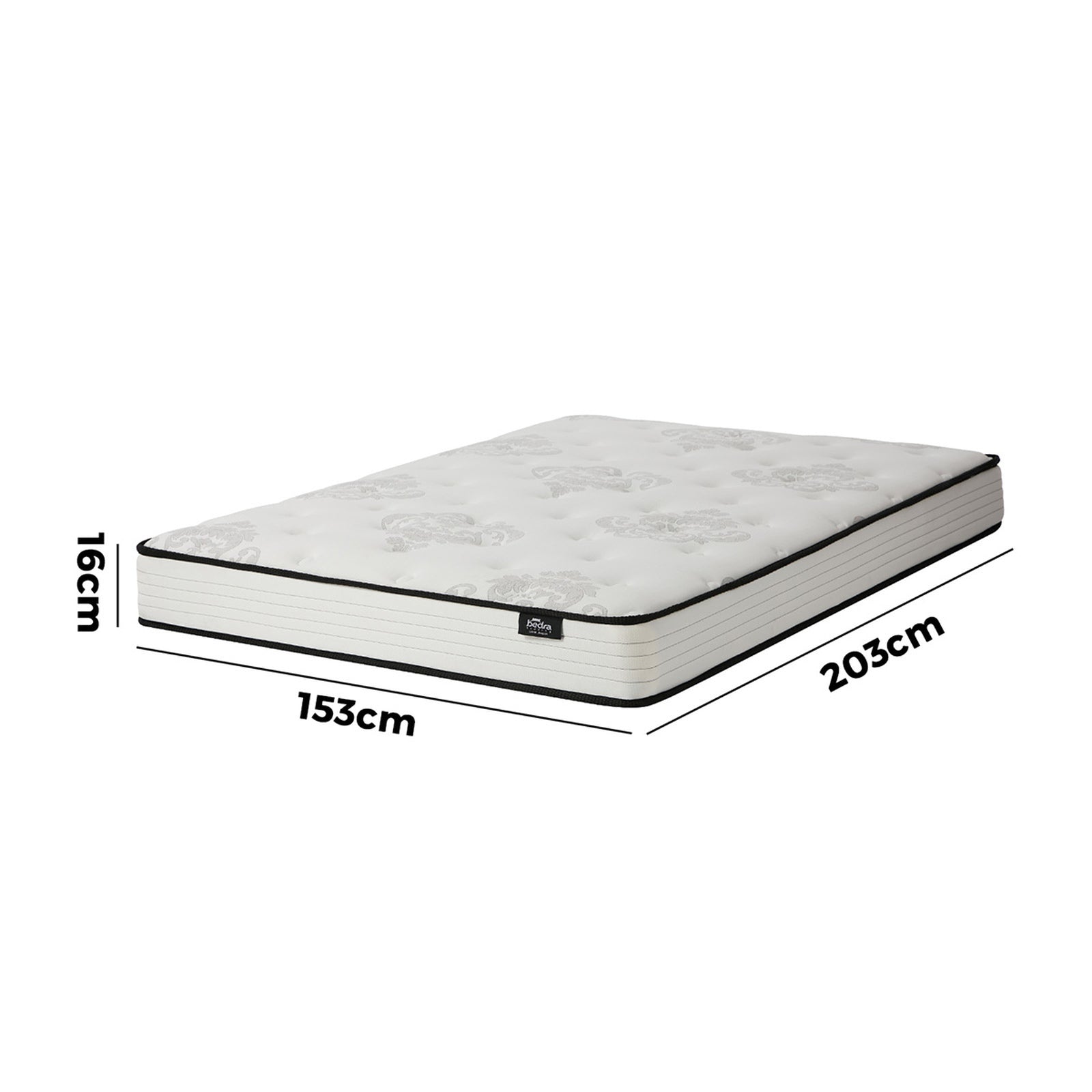 Bedra Queen Mattress Bonnell Spring Foam Bed Medium Firm Breathable 16cm