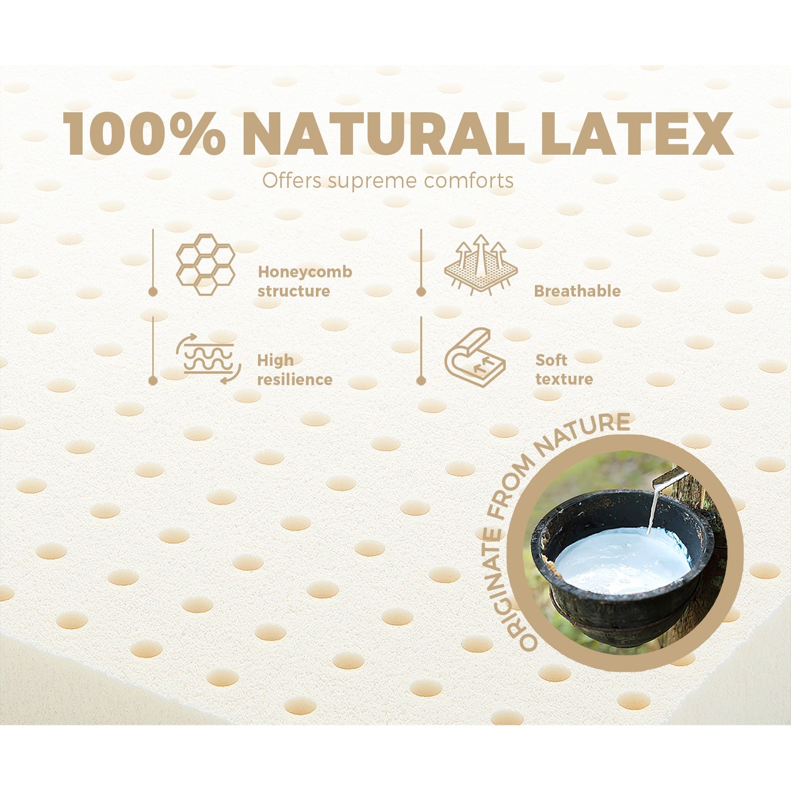 Bedra Queen Double King Mattress 7 Zone Euro Top Spring Natural Latex Foam 36cm - Sunyee