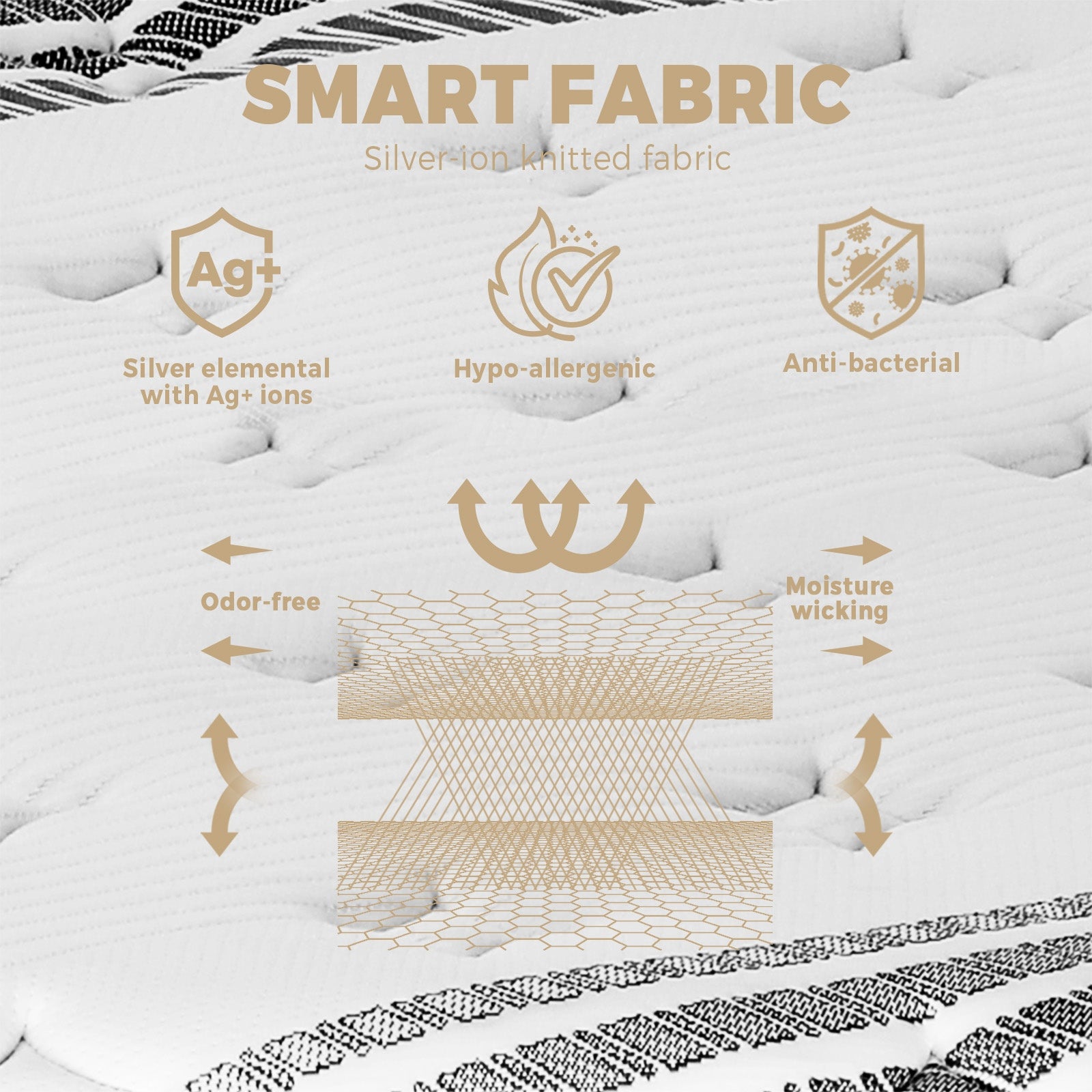 Bedra Queen Double Single King Single Mattress Luxury Bonnell Spring Foam 18cm - Sunyee