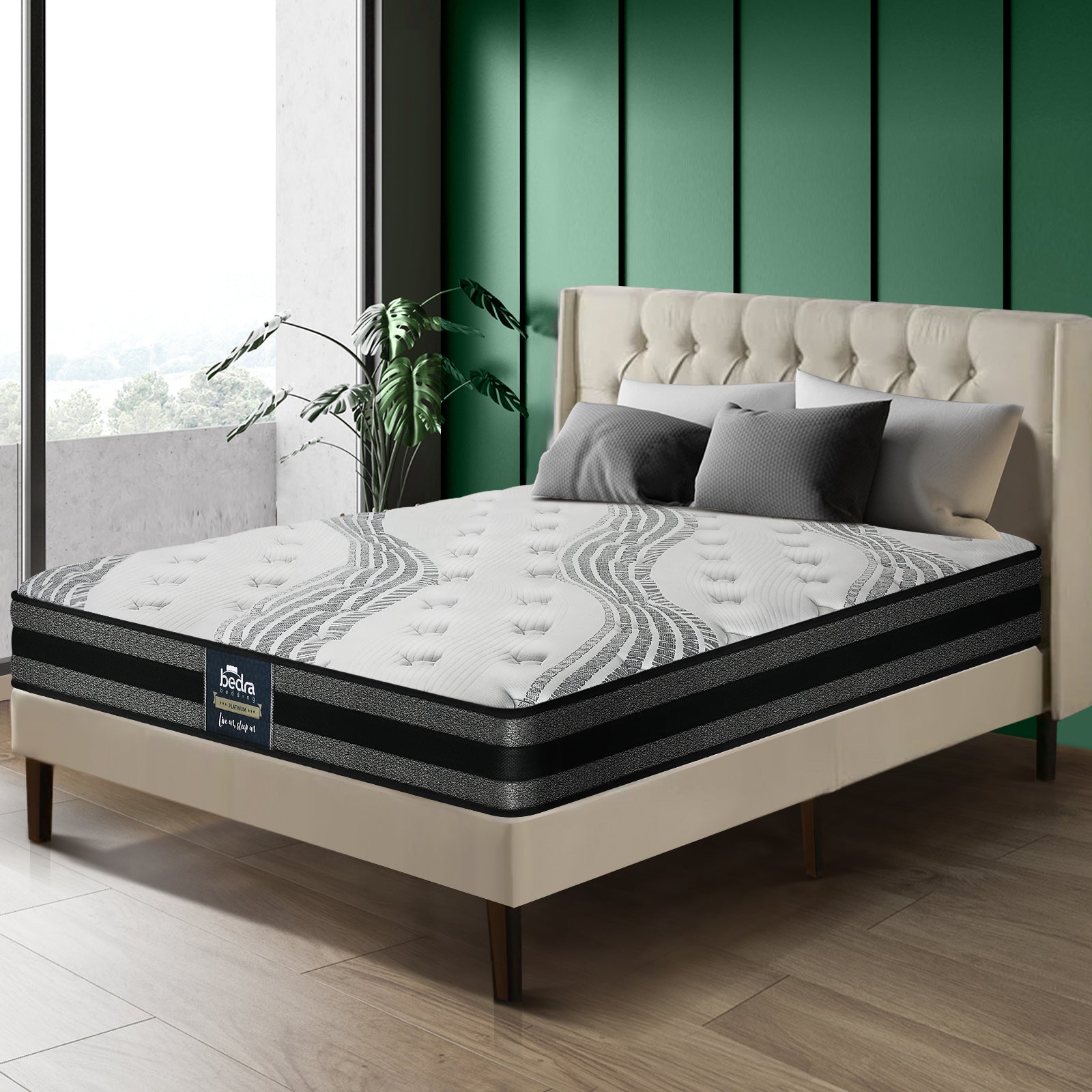 Bedra Queen Double Single King Single Mattress Luxury Bonnell Spring Foam 18cm - Sunyee