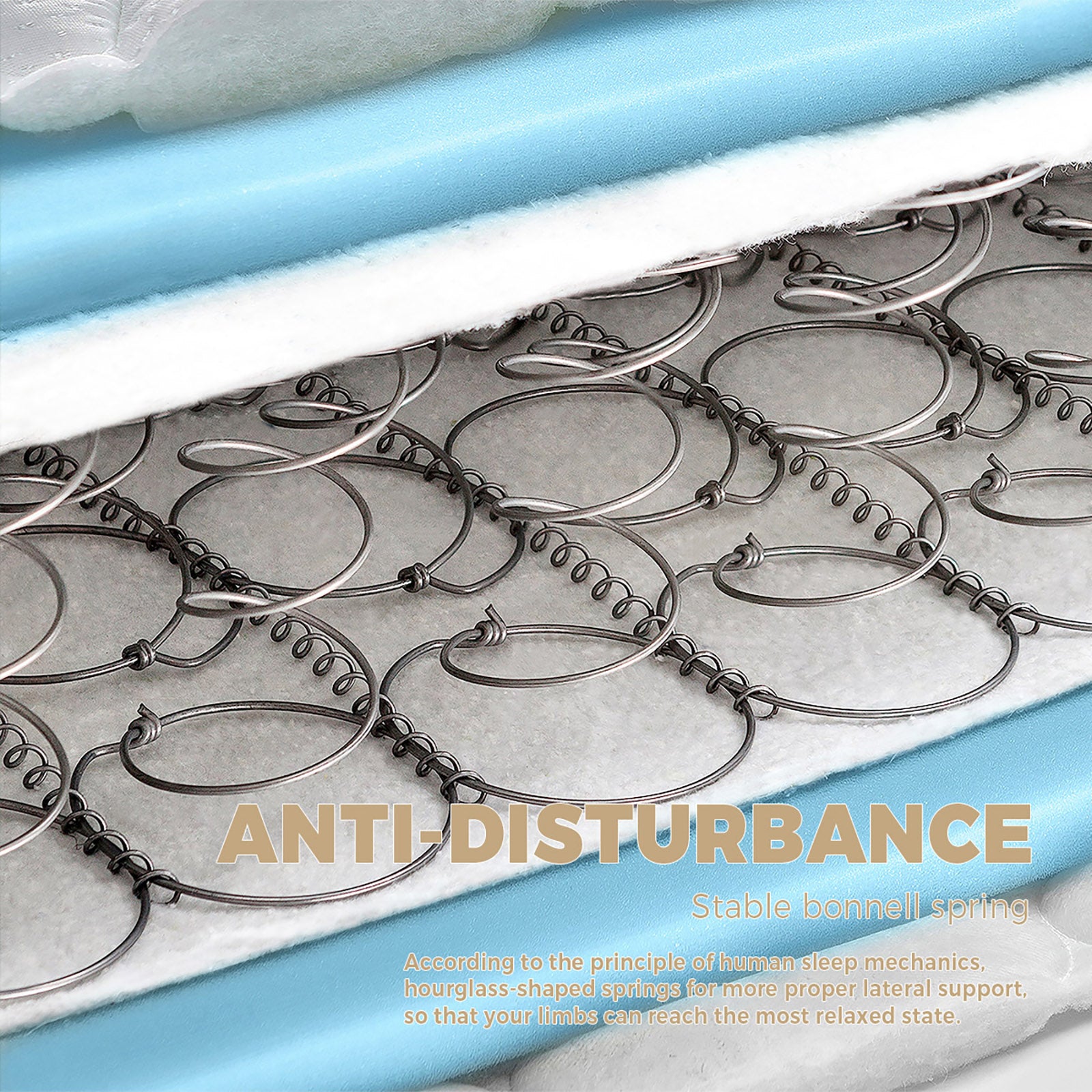 Bedra Single Mattress Breathable Luxury Bed Bonnell Spring Foam Medium 18cm - Sunyee