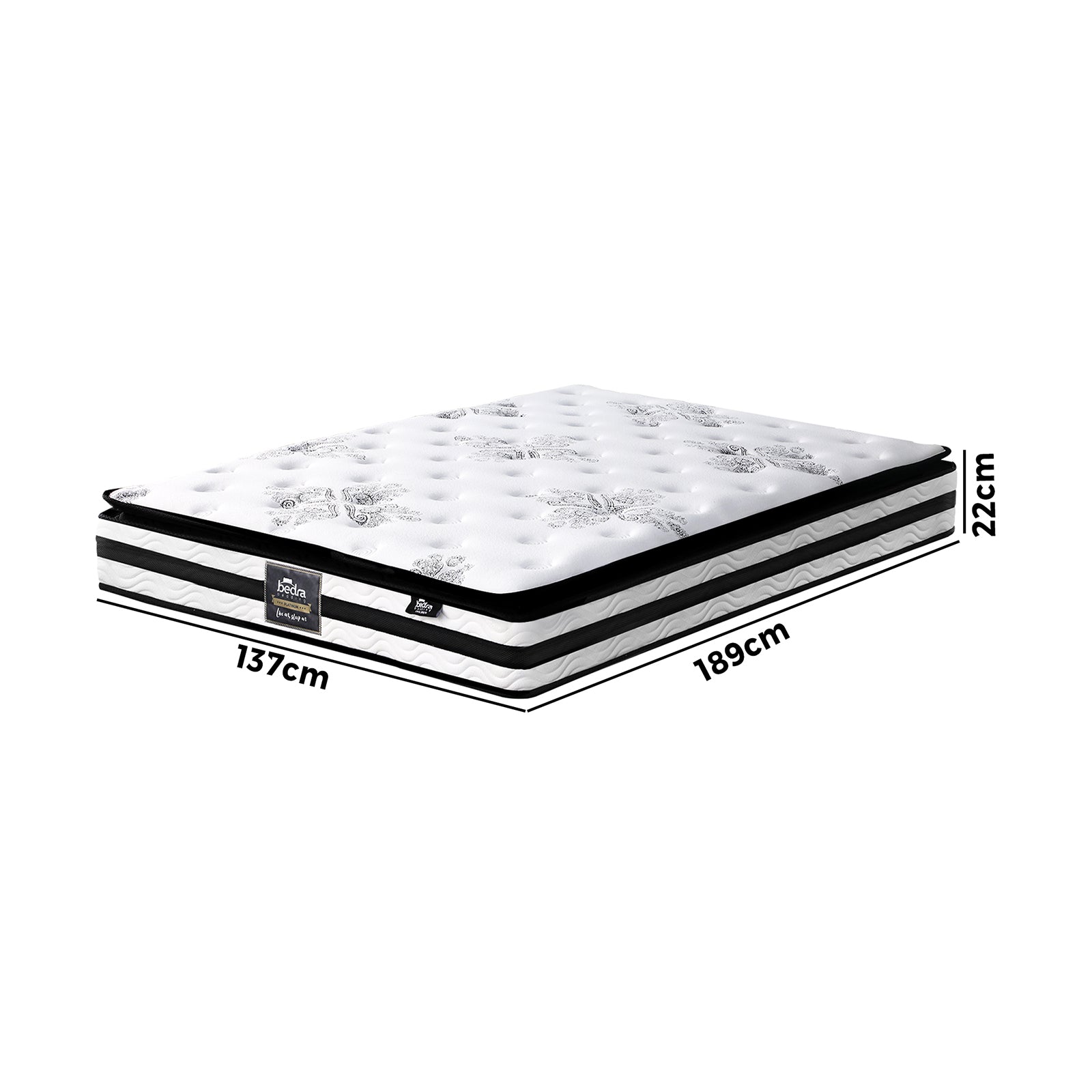Bedra Double Mattress Breathable Luxury Bed Bonnell Spring Foam Medium 22cm - Sunyee