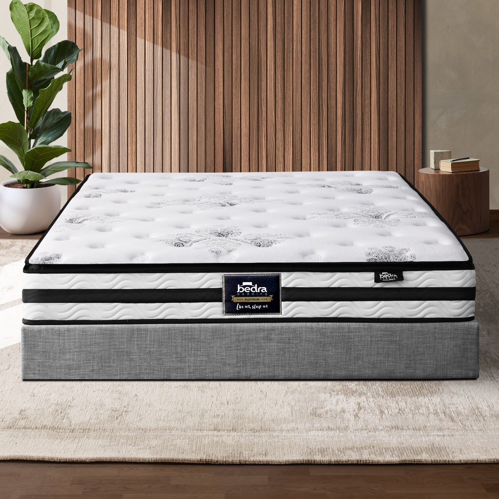 Bedra Double Mattress Breathable Luxury Bed Bonnell Spring Foam Medium 22cm - Sunyee