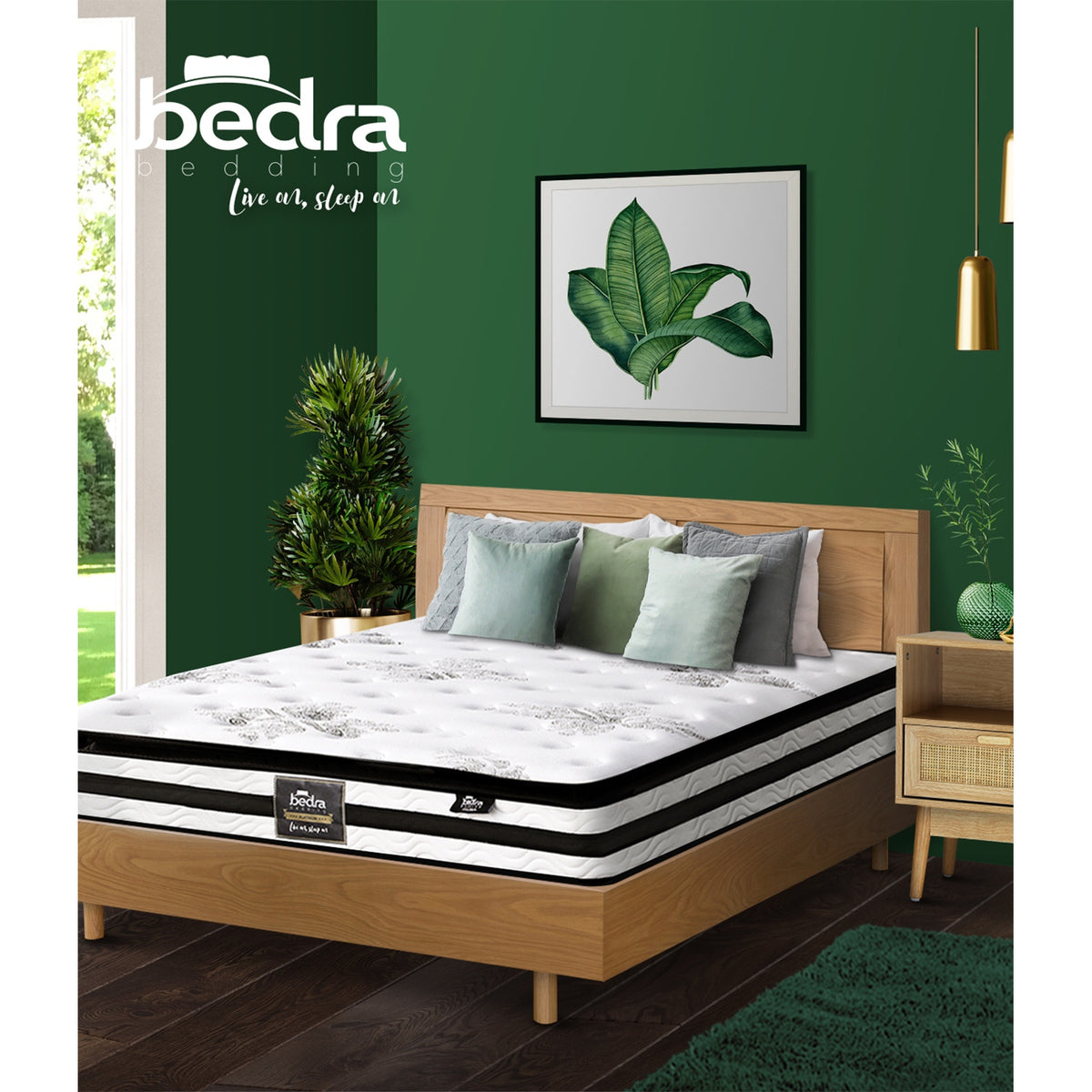 Bedra King Mattress Breathable Luxury Bed Bonnell Spring Foam Medium 22cm - Sunyee