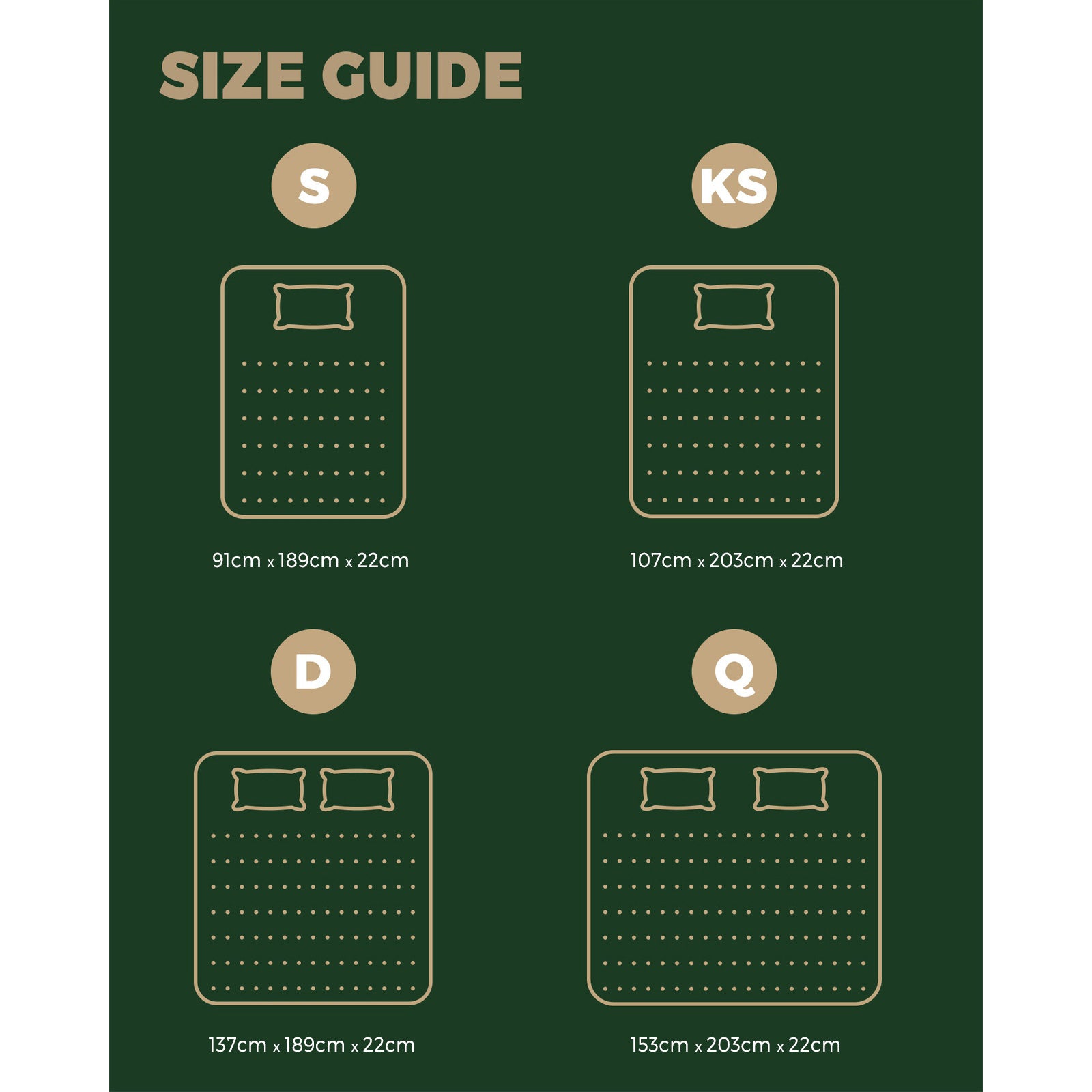 Bedra Queen Double Single King Single Mattress Luxury Bonnell Spring Foam 22cm - Sunyee