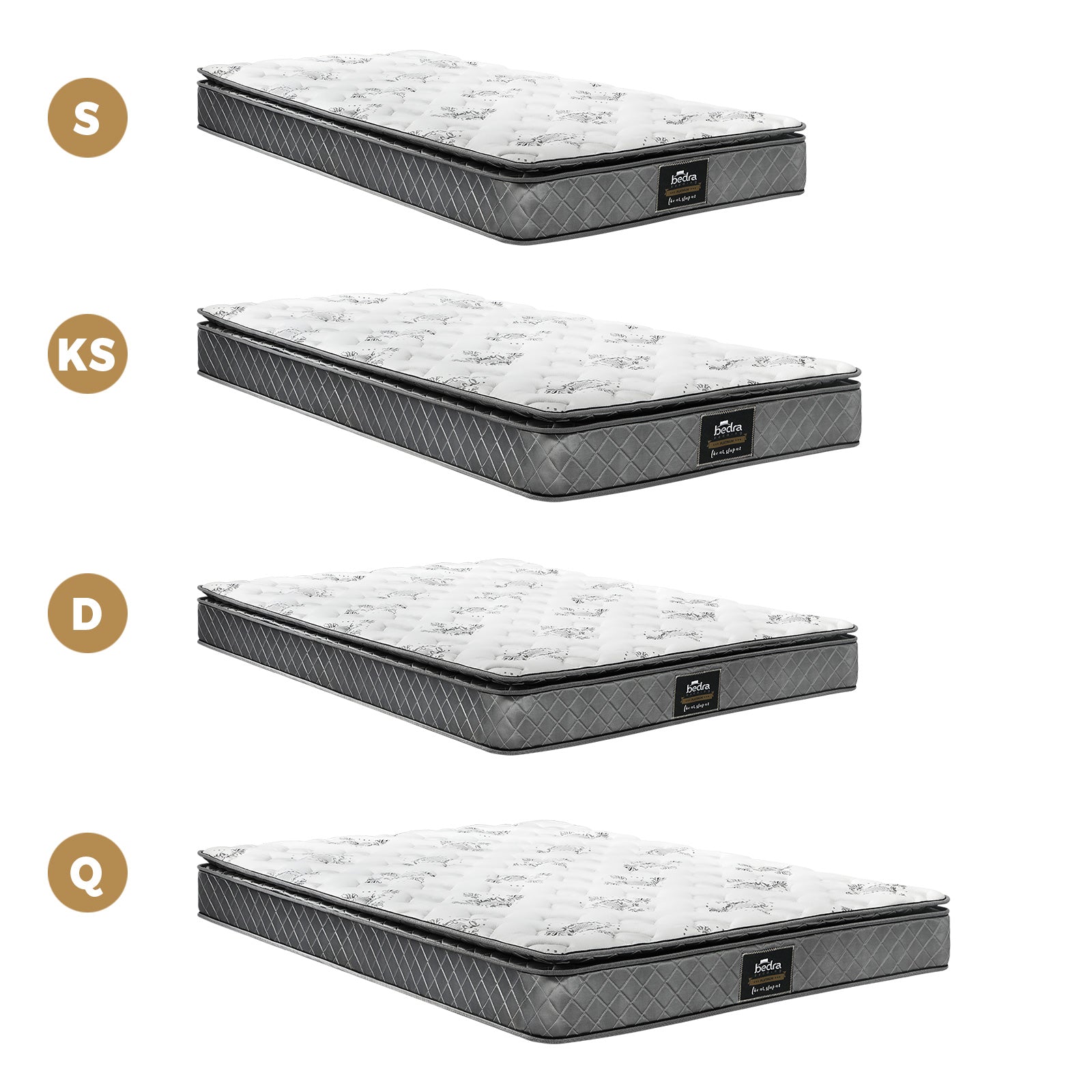 Bedra Queen Double Single King Single Mattress Luxury Bonnell Spring Foam 21cm - Sunyee