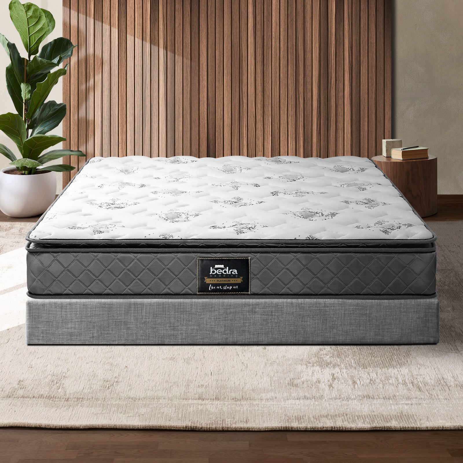 Bedra Queen Mattress Breathable Luxury Bed Bonnell Spring Foam Medium 21cm - Sunyee