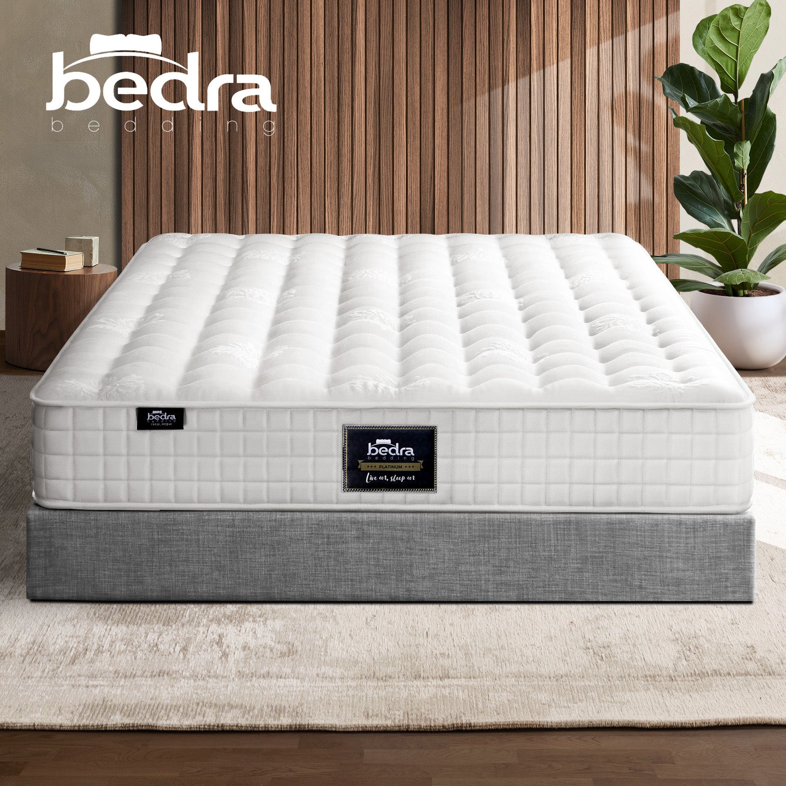 Bedra Mattress Double Bed Luxury Tight Top Pocket Spring Foam Medium Firm 27cm - Sunyee