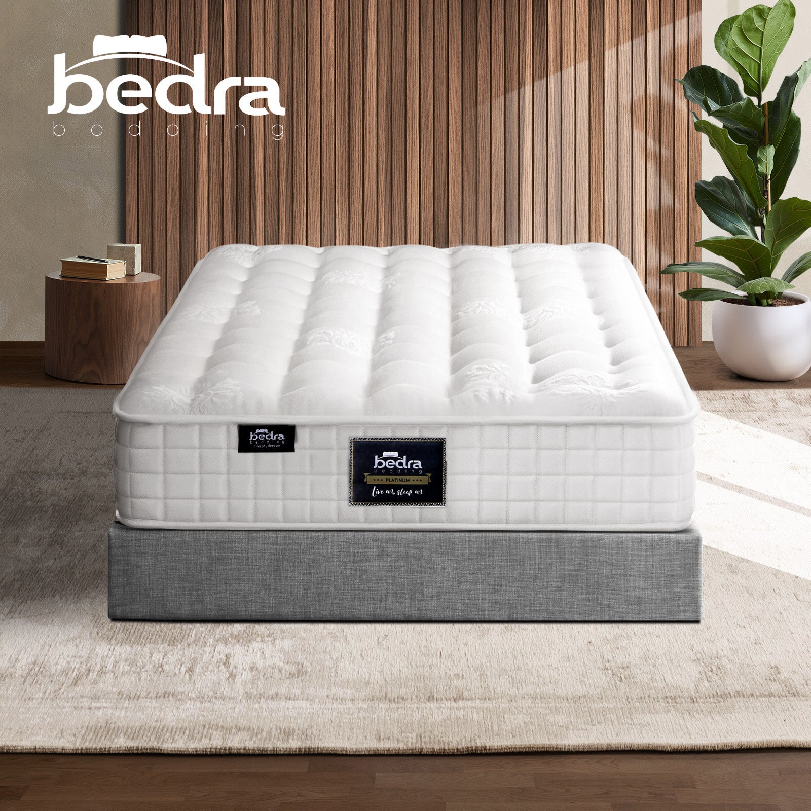 Bedra Mattress King Single Bed Luxury Tight Top Pocket Spring Foam Medium 27cm - Sunyee