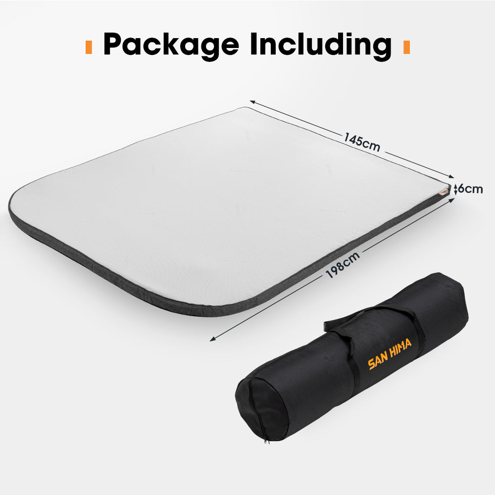 San Hima Caravan Mattress Topper Rounded Corner Queen Size Mat For RV Bed - Sunyee