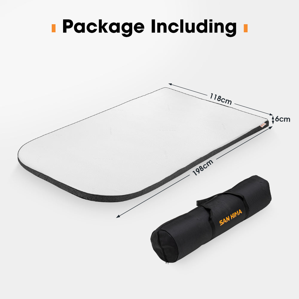 San Hima Camping Mattress Topper 198X118X6CM For Kalbarri Lite Roof Top Tent - Sunyee