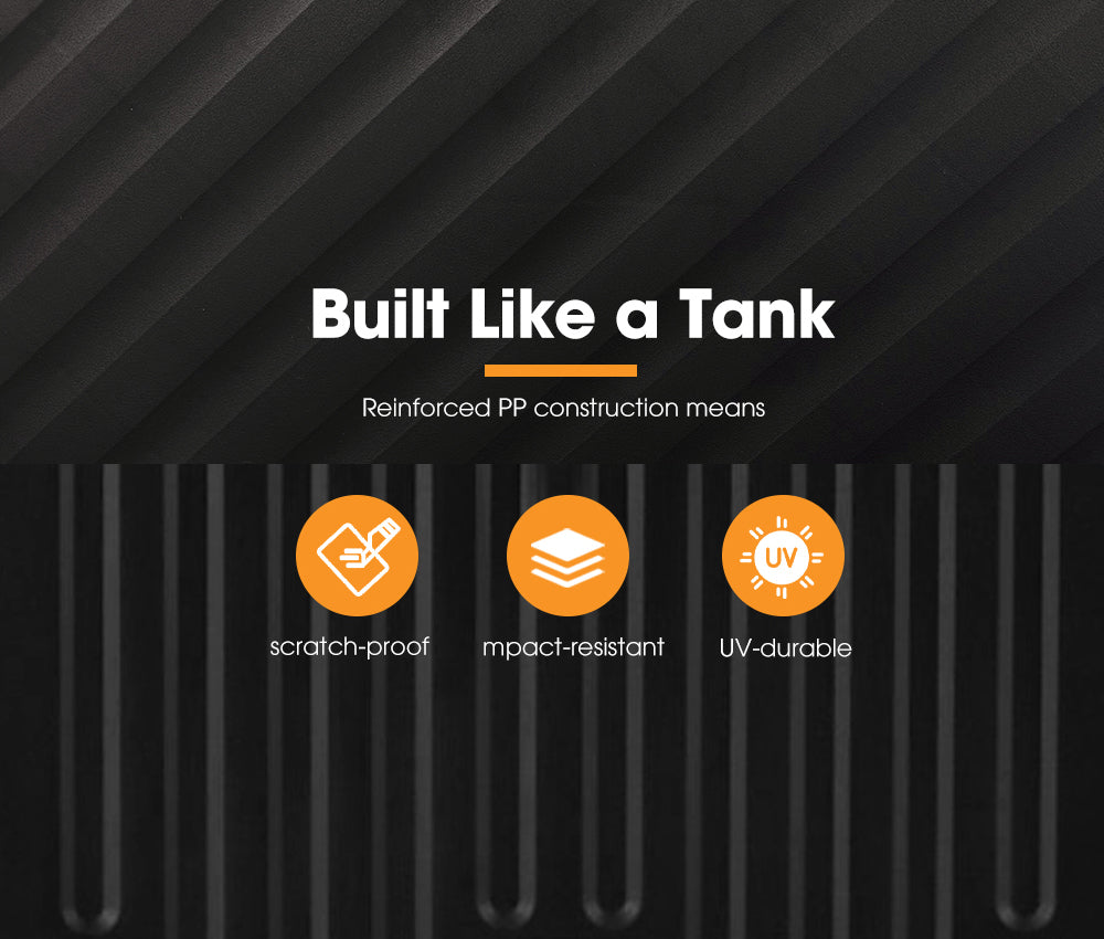 Mobi Shopping Trolley Foldable Camping Cart Grocery Basket 360° Wheel Black - Sunyee