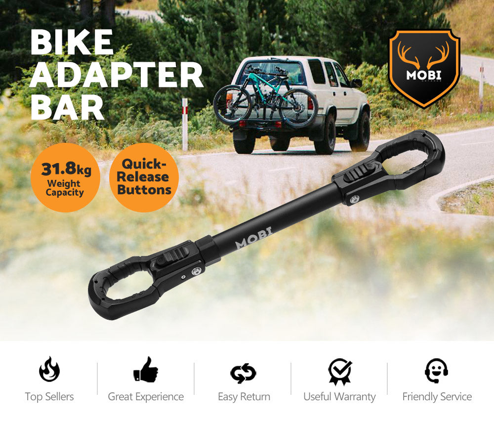 Mobi Bicycle Bike Bar Adjustable Frame Adapter Capacity 31.8kg For Car Bike Rack - Sunyee