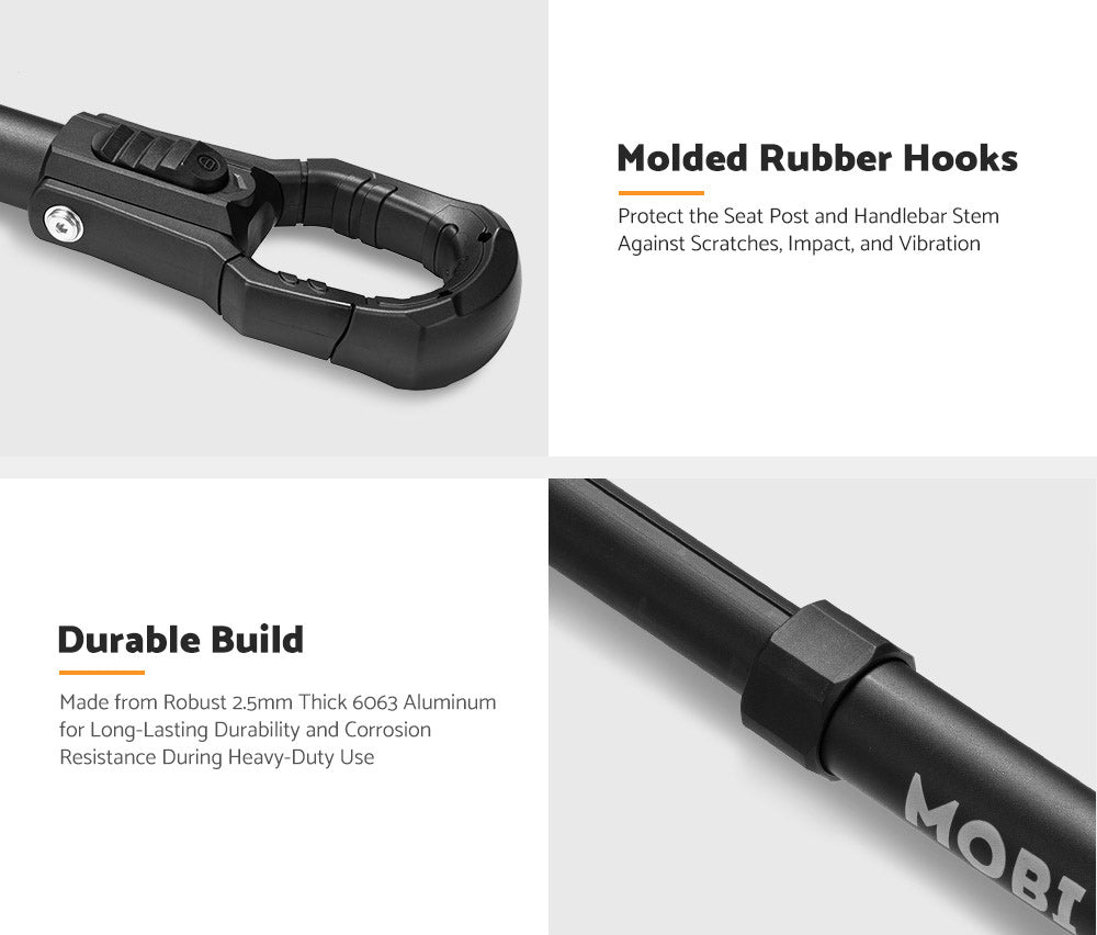 Mobi Bicycle Bike Bar Adjustable Frame Adapter Capacity 31.8kg For Car Bike Rack - Sunyee