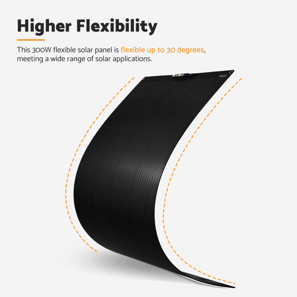 MOBI 300W Flexible Solar Panel Mono 12V RV Camping Caravan Boat - Sunyee