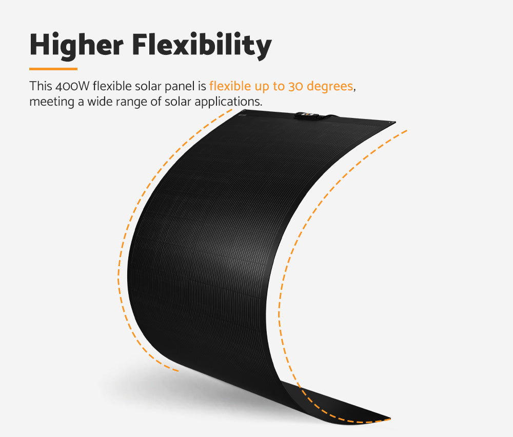 MOBI 400W Flexible Solar Panel Mono 12V RV Camping Caravan Boat