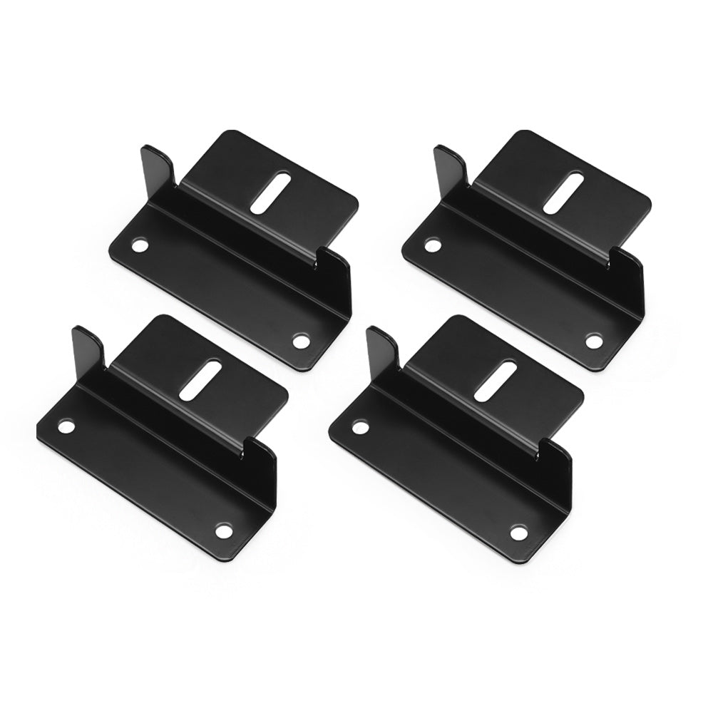 Mobi 4PCS Solar Panel Z-Shape Brackets Aluminum Mounting Set For Roof Black - Sunyee