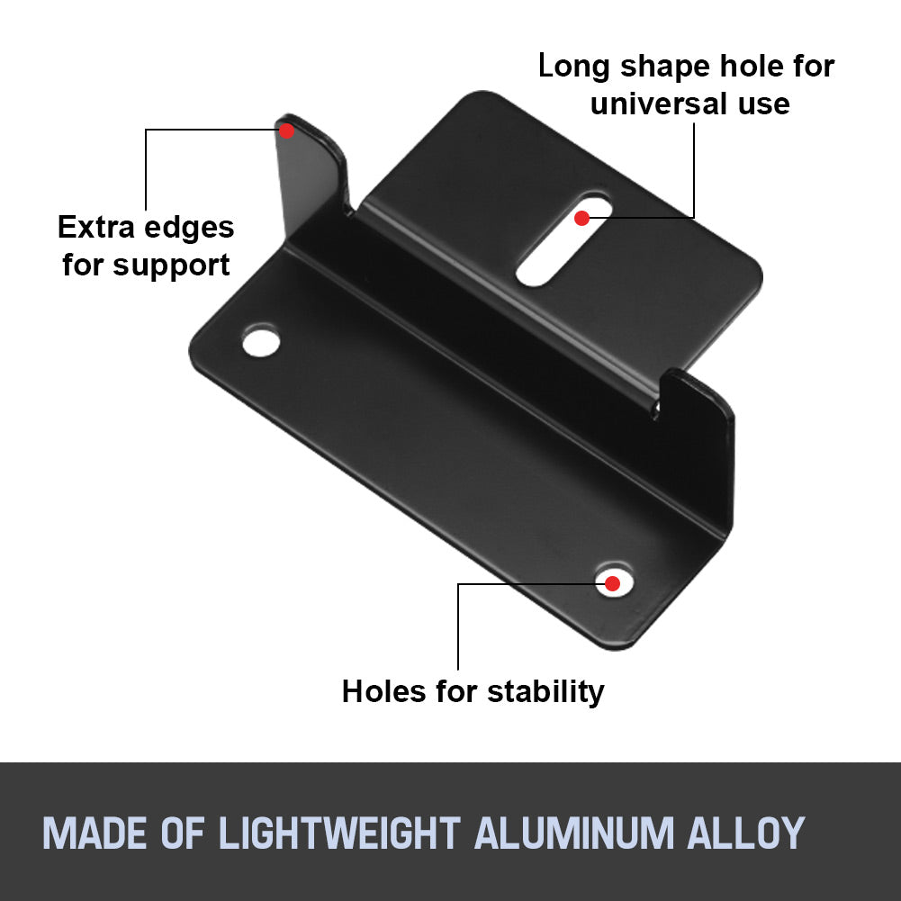 Mobi 4PCS Solar Panel Z-Shape Brackets Aluminum Mounting Set For Roof Black - Sunyee