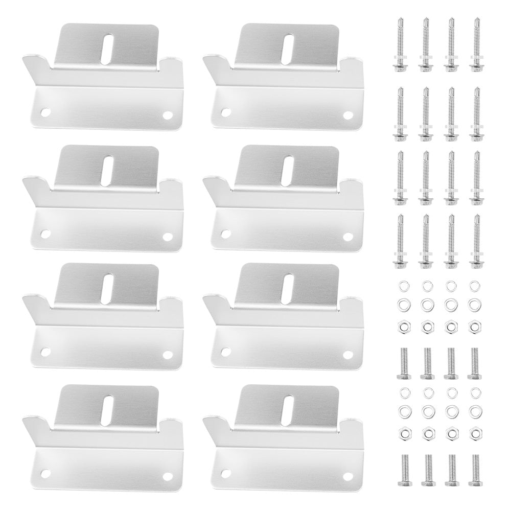 8x Solar Panel Mounting Z Bracket Aluminium for Caravan Roof Wall Mount - Sunyee