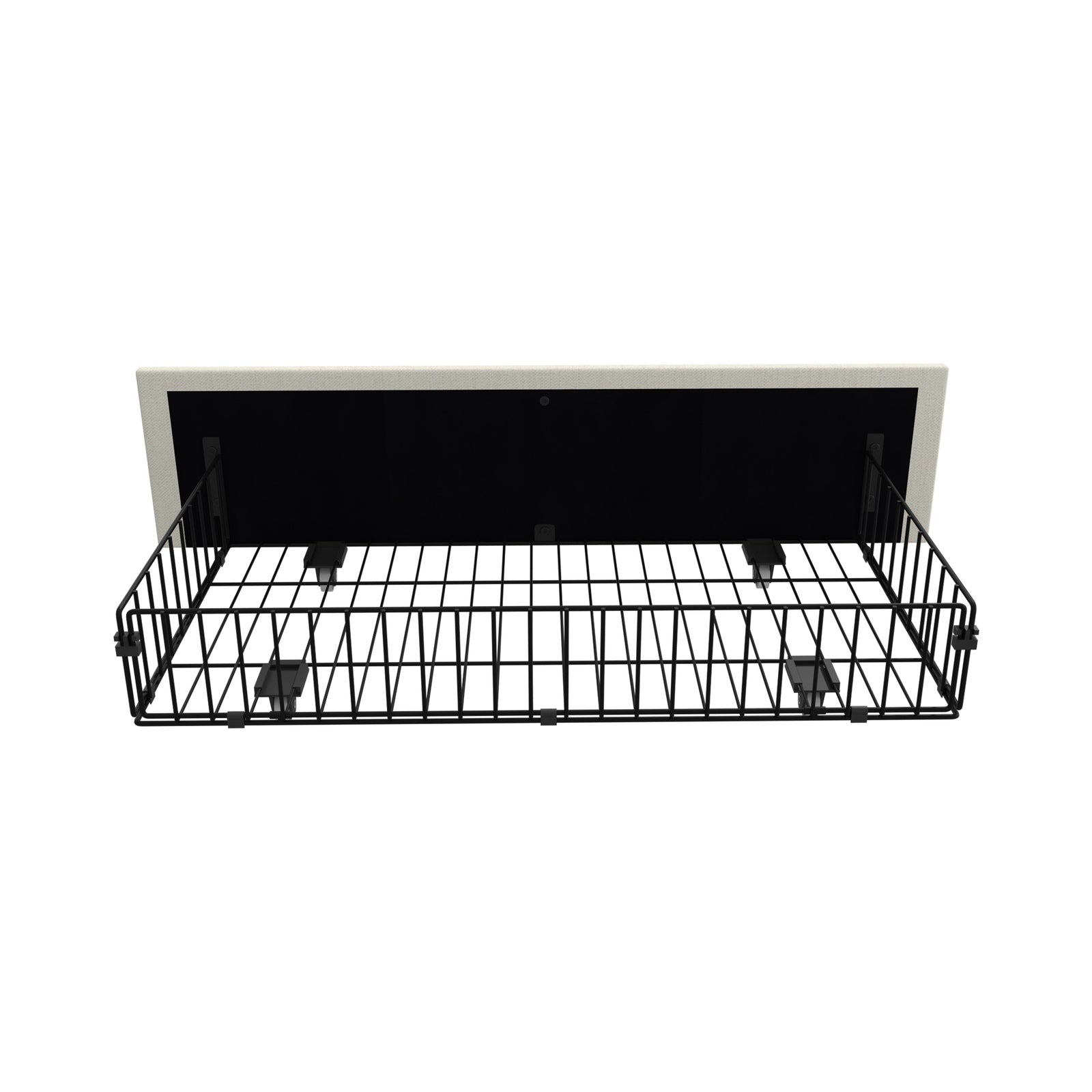 Oikiture 2x Trundle Drawers for Bed Frame w/ Wheels Underbed Storage Metal Beige