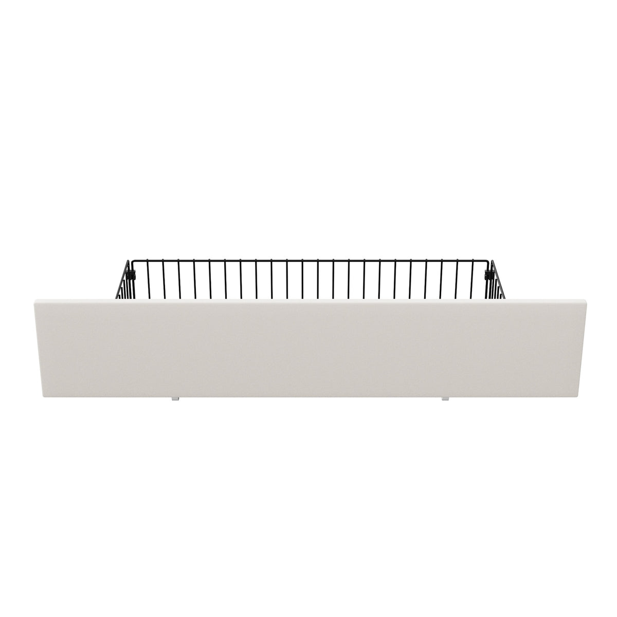 Oikiture 2x Trundle Drawers for Bed Frame Base Storage with Wheels Metal Beige
