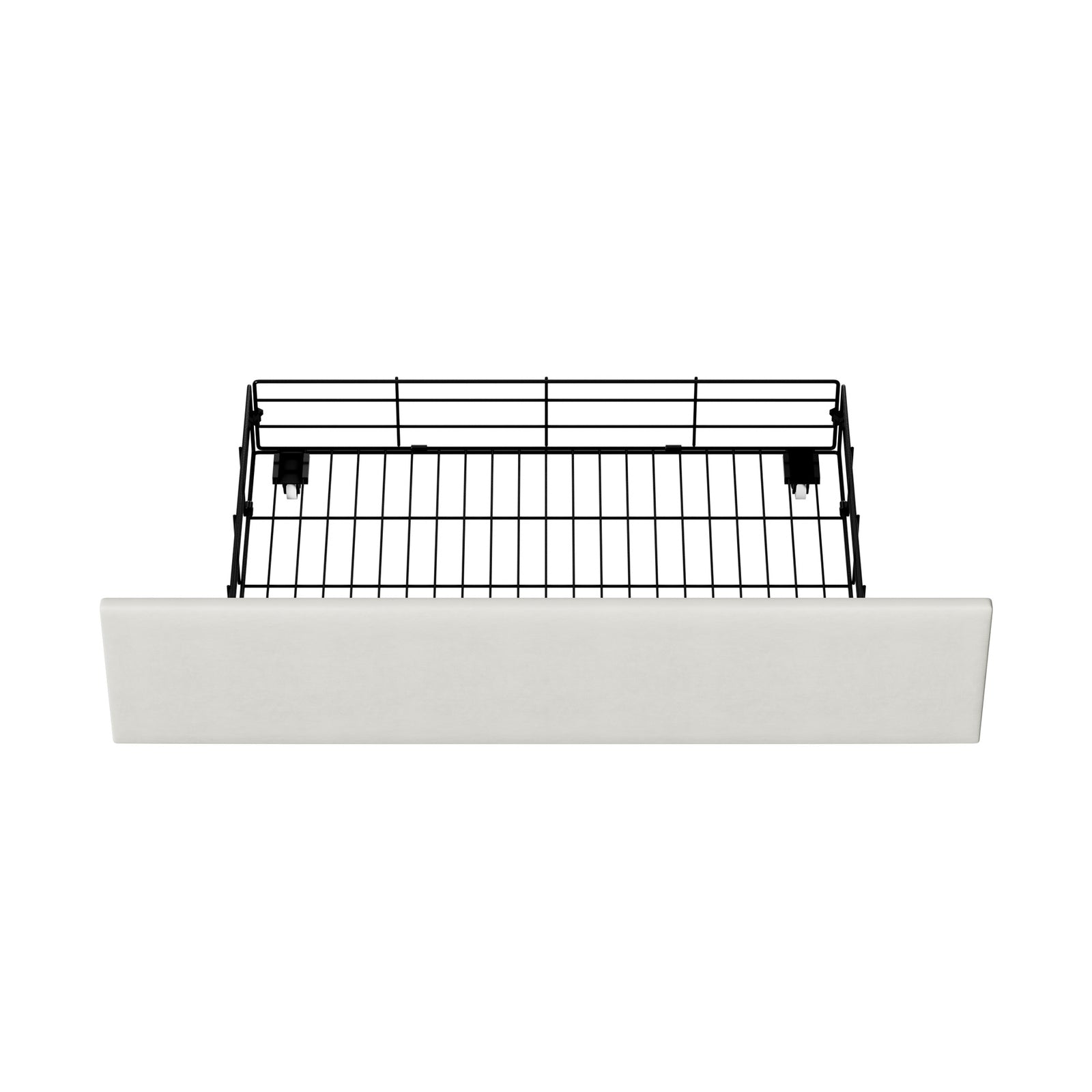 Oikiture Bed Frame Trundle Storage Metal Drawers Set of 2 White - Sunyee