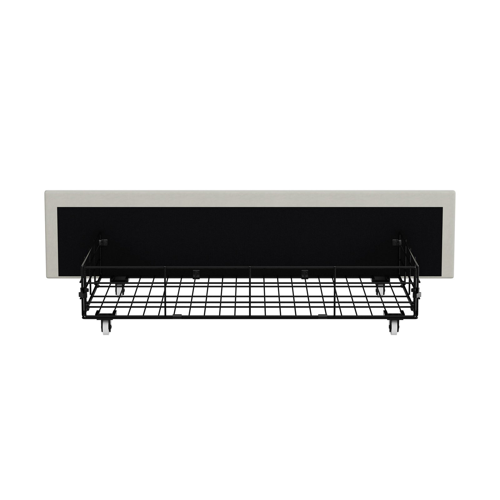 Oikiture Bed Frame Trundle Storage Metal Drawers Set of 2 White - Sunyee