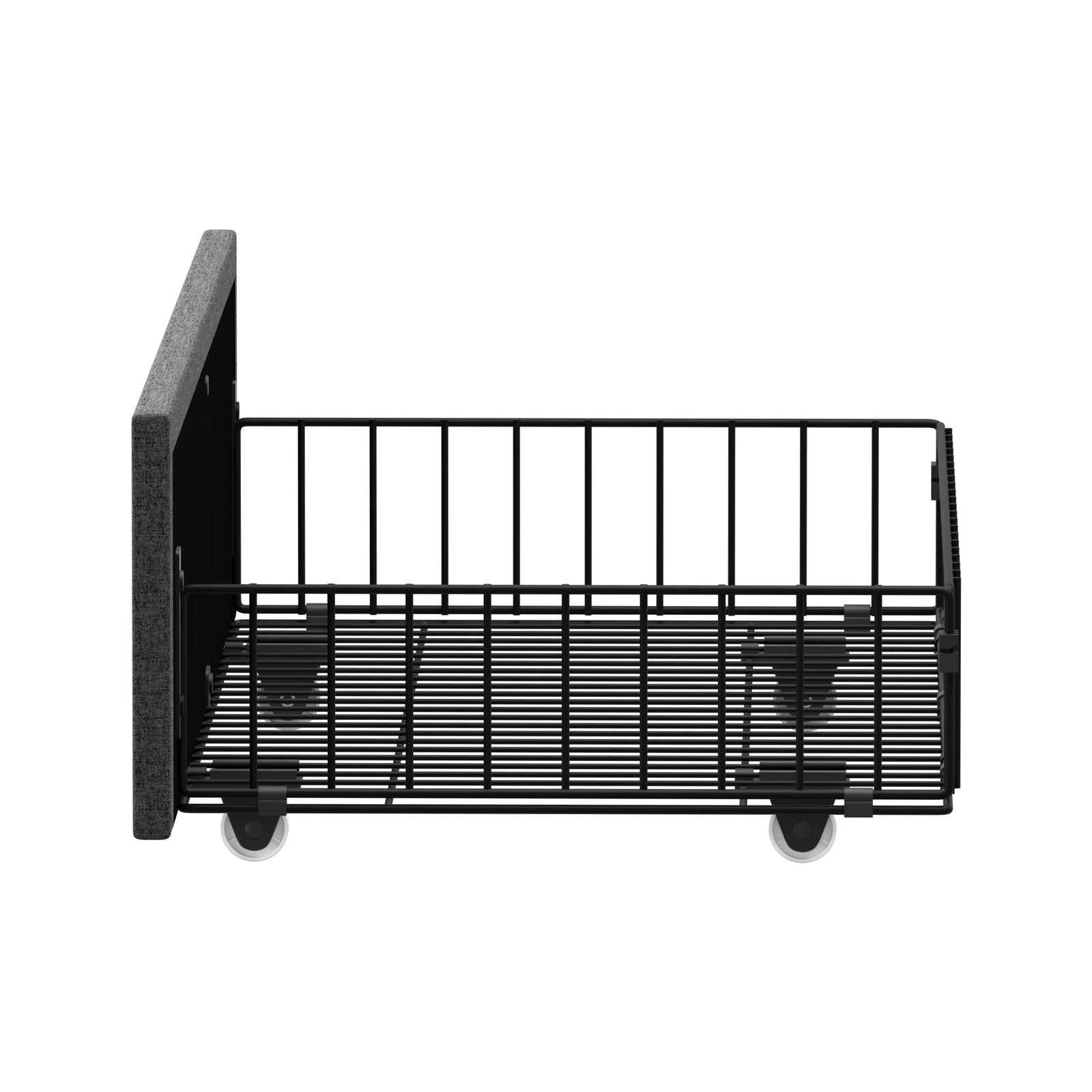 Oikiture 4x Trundle Drawers for Bed Frame w/ Wheels Underbed Storage Metal Grey - Sunyee