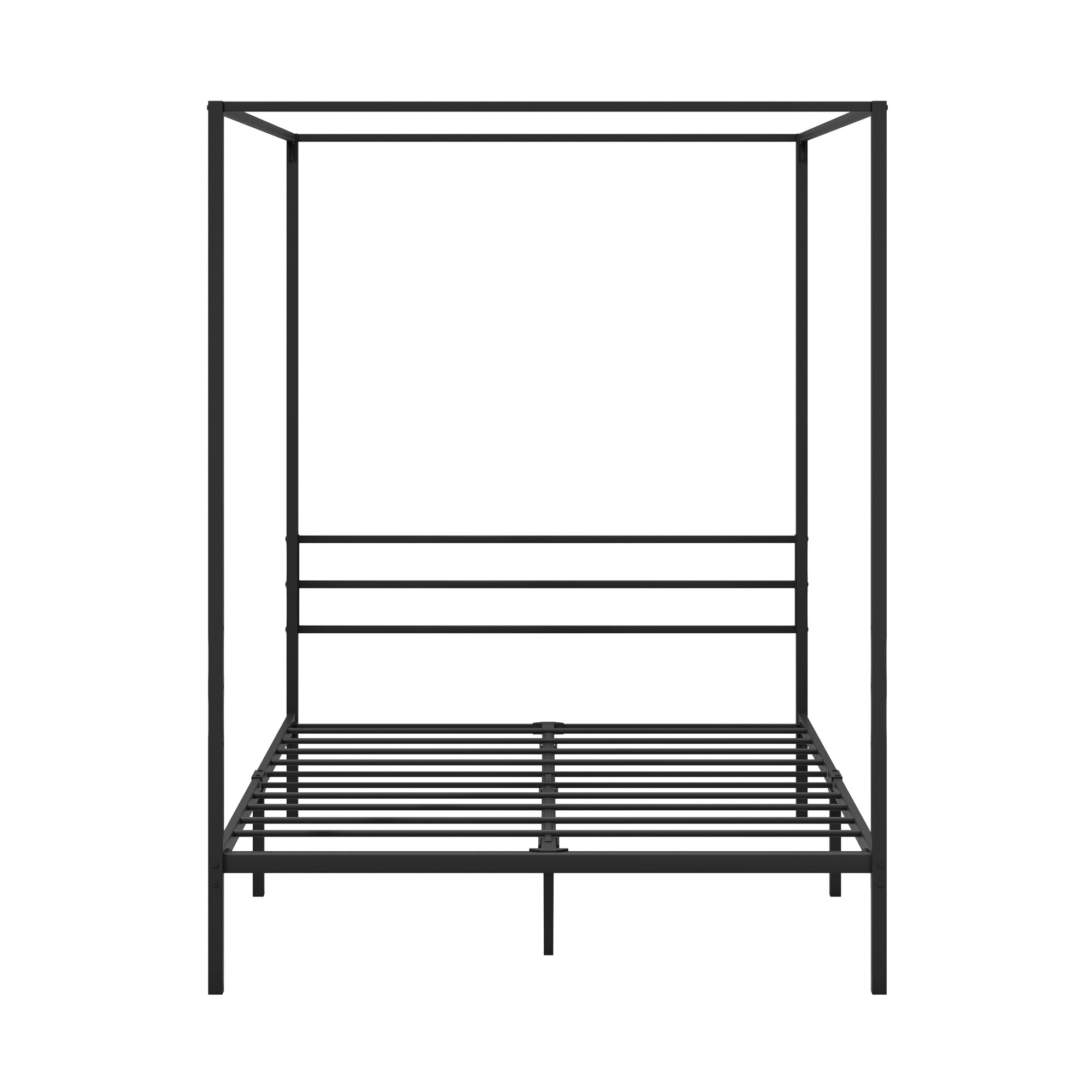 Oikiture Metal Canopy Bed Frame Double Size Platform - Sunyee