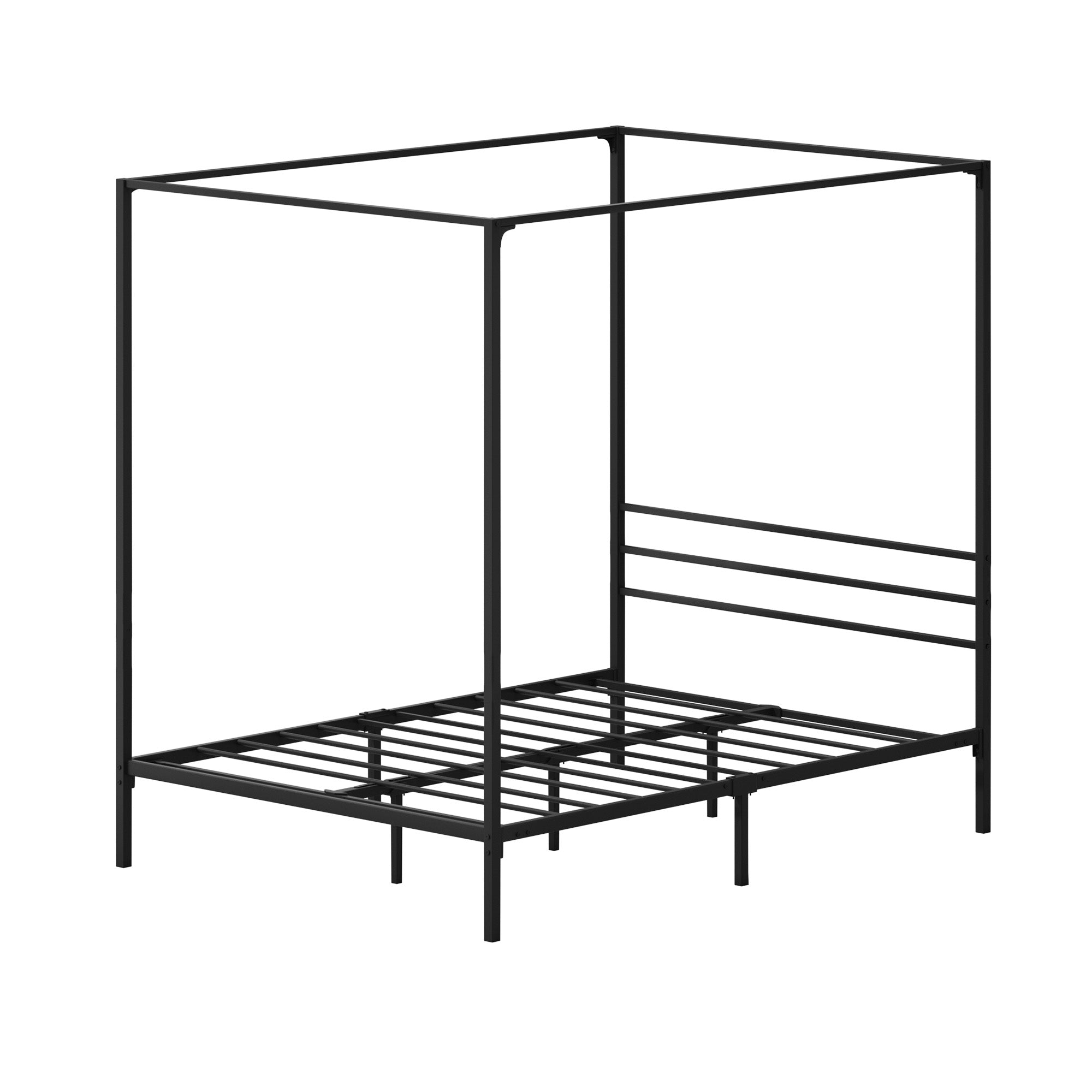 Oikiture Metal Canopy Bed Frame Double Size Platform - Sunyee