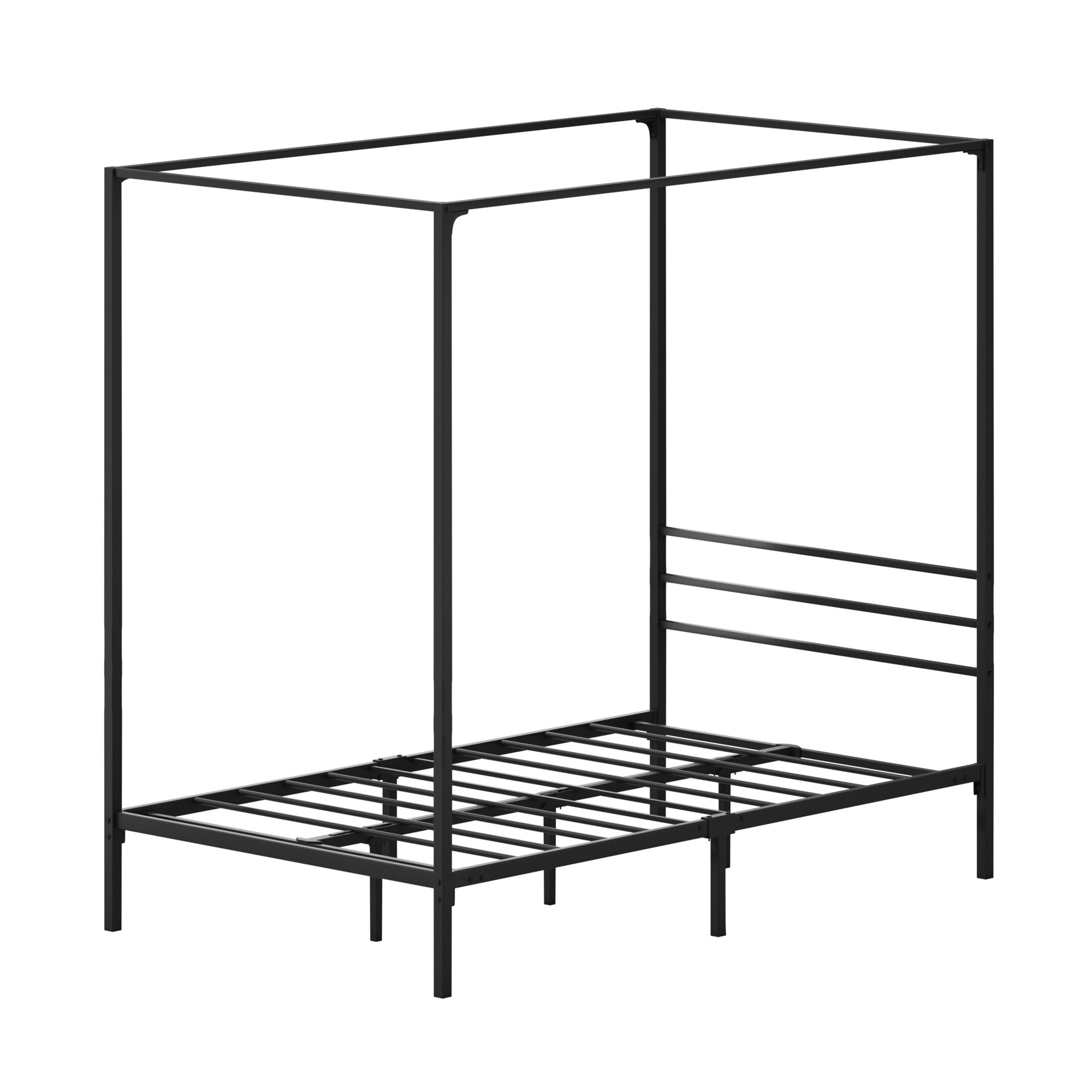 Oikiture Metal Canopy Bed Frame Single Size Beds Platform - Sunyee