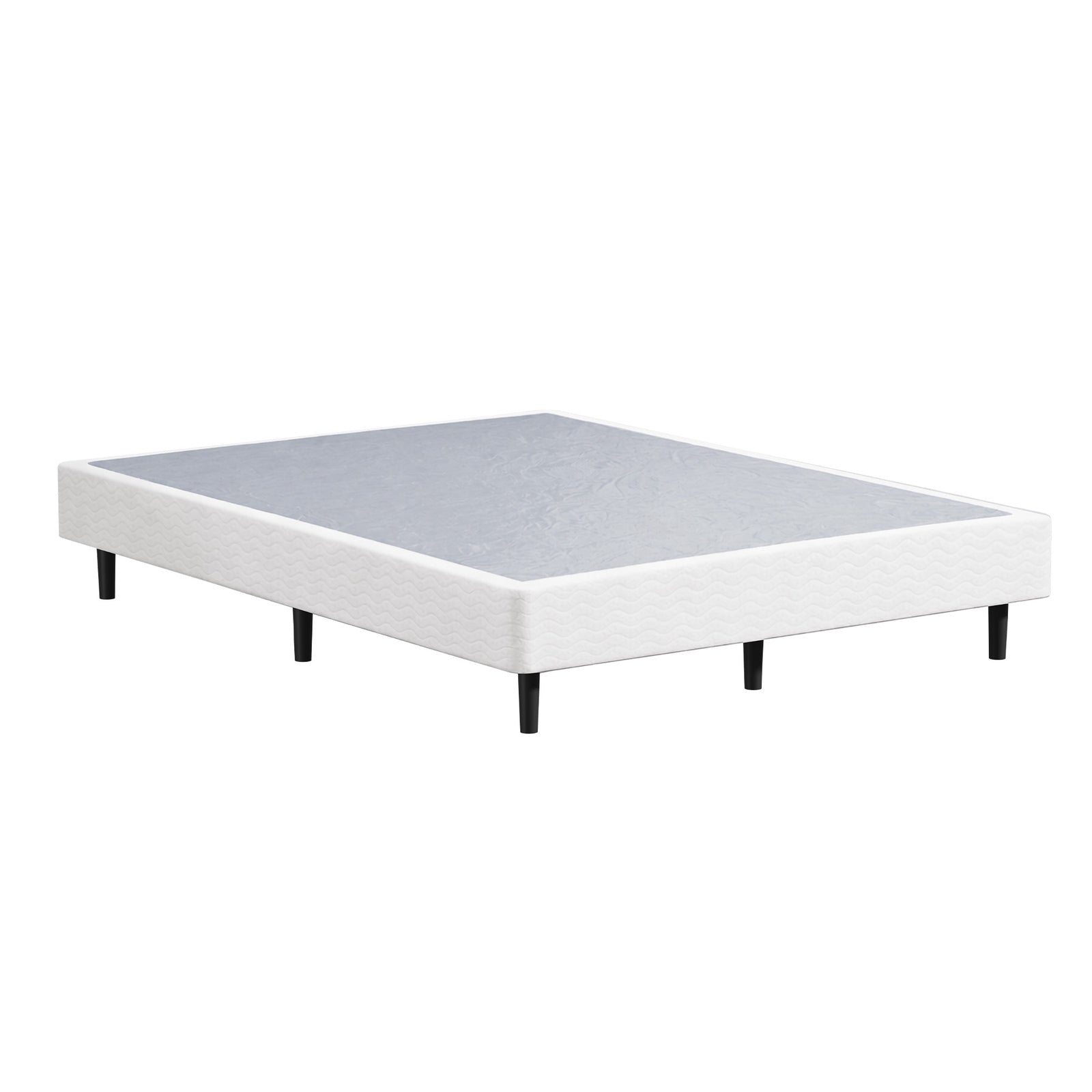 Oikiture Double Ensemble Bed Base Metal Bed Frame Fabric Cover Platform Bed
