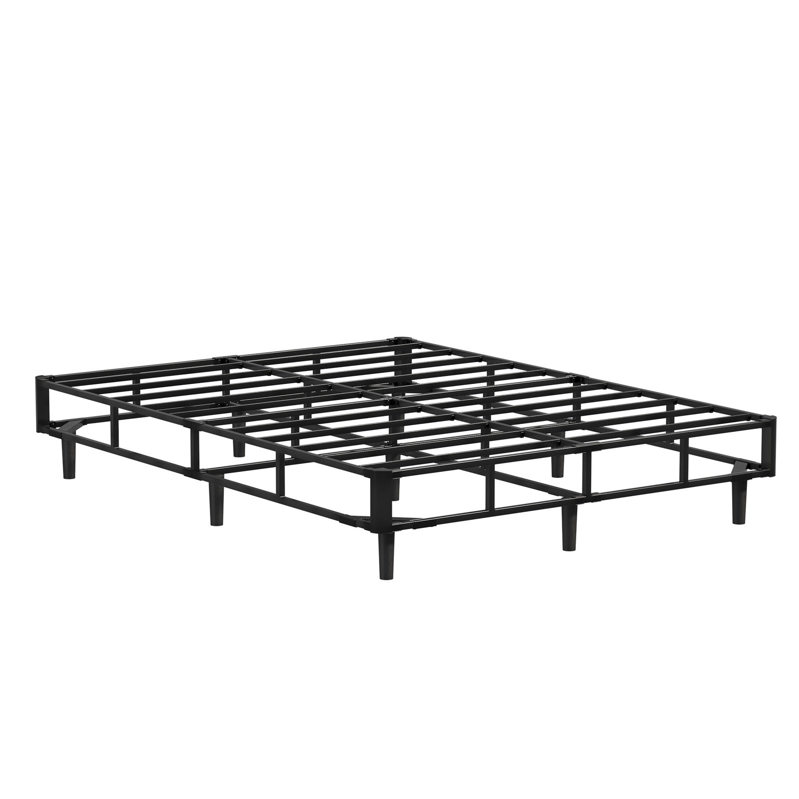 Oikiture Double Ensemble Bed Base Metal Bed Frame Fabric Cover Platform Bed