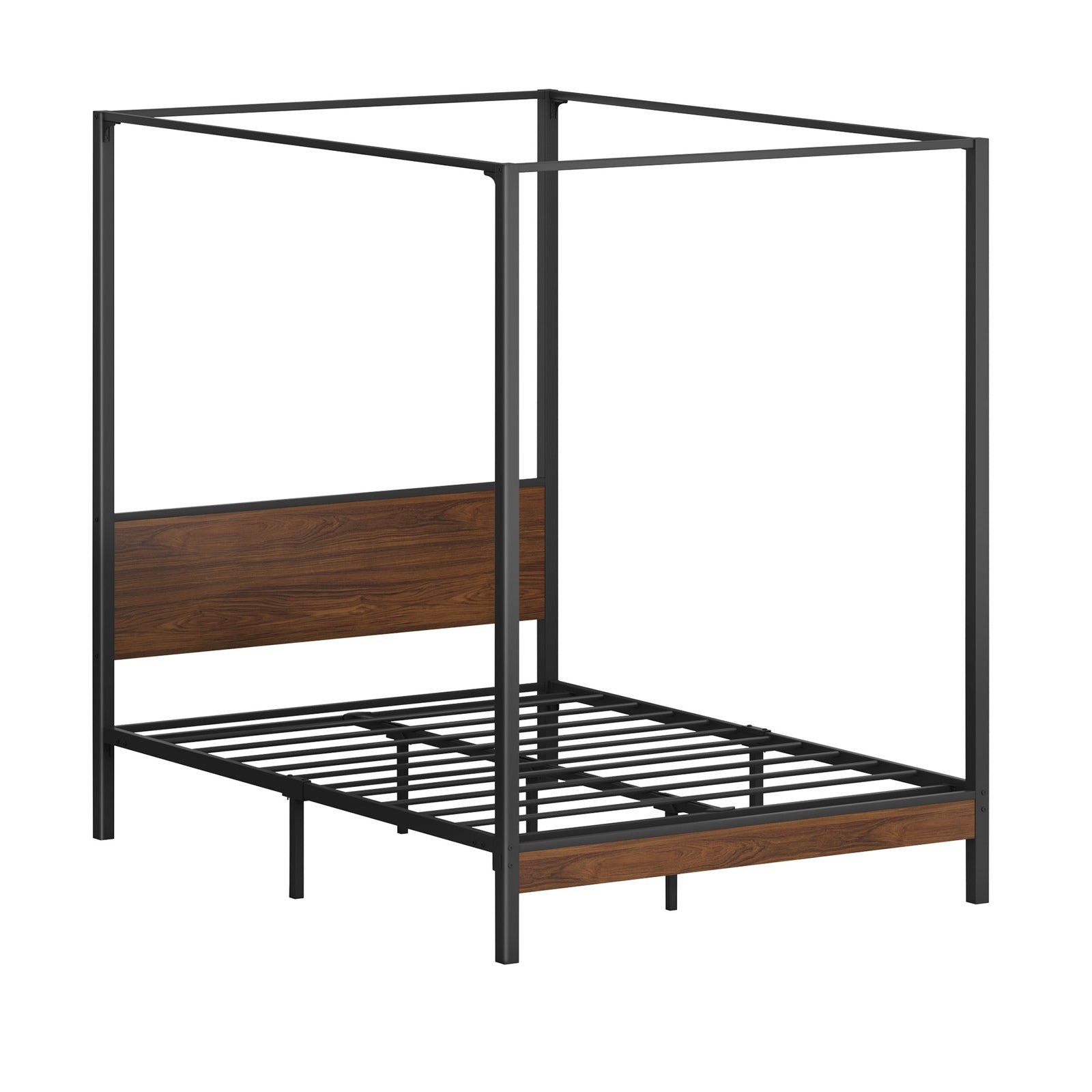 Oikiture Metal Canopy Bed Frame Double Size Beds Platform - Sunyee