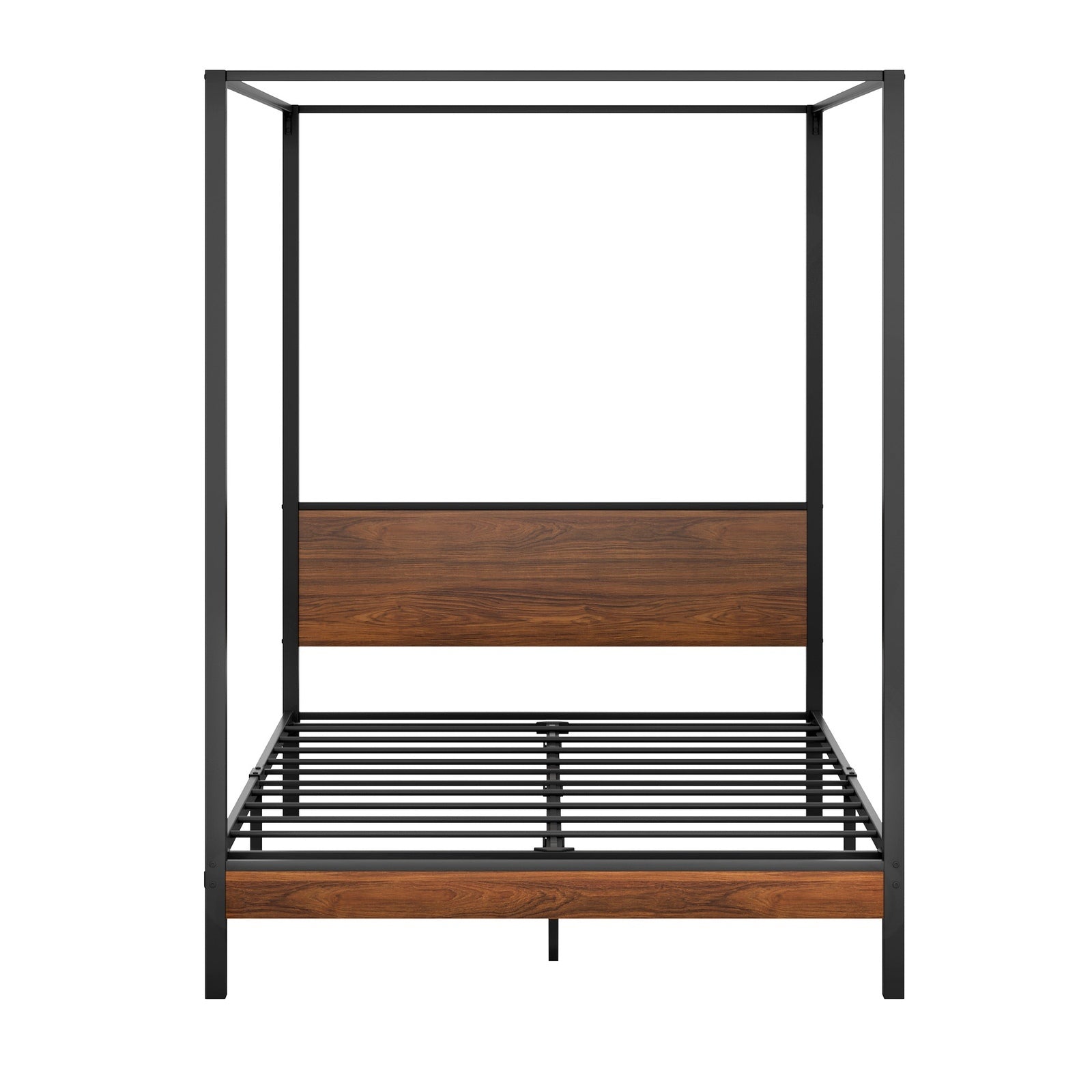 Oikiture Metal Canopy Bed Frame Double Size Beds Platform - Sunyee
