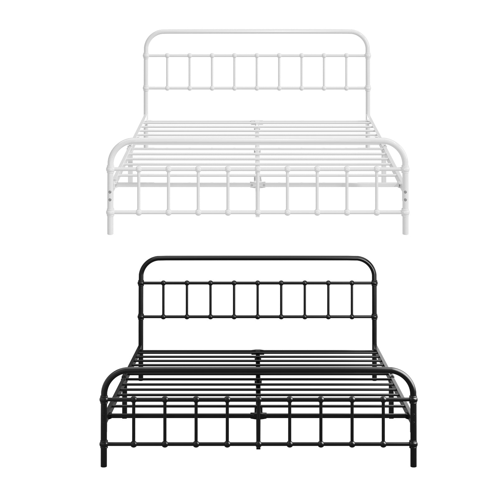 Oikiture Metal Bed Frame Queen Double King Single Size Metal Bed Base Platform
