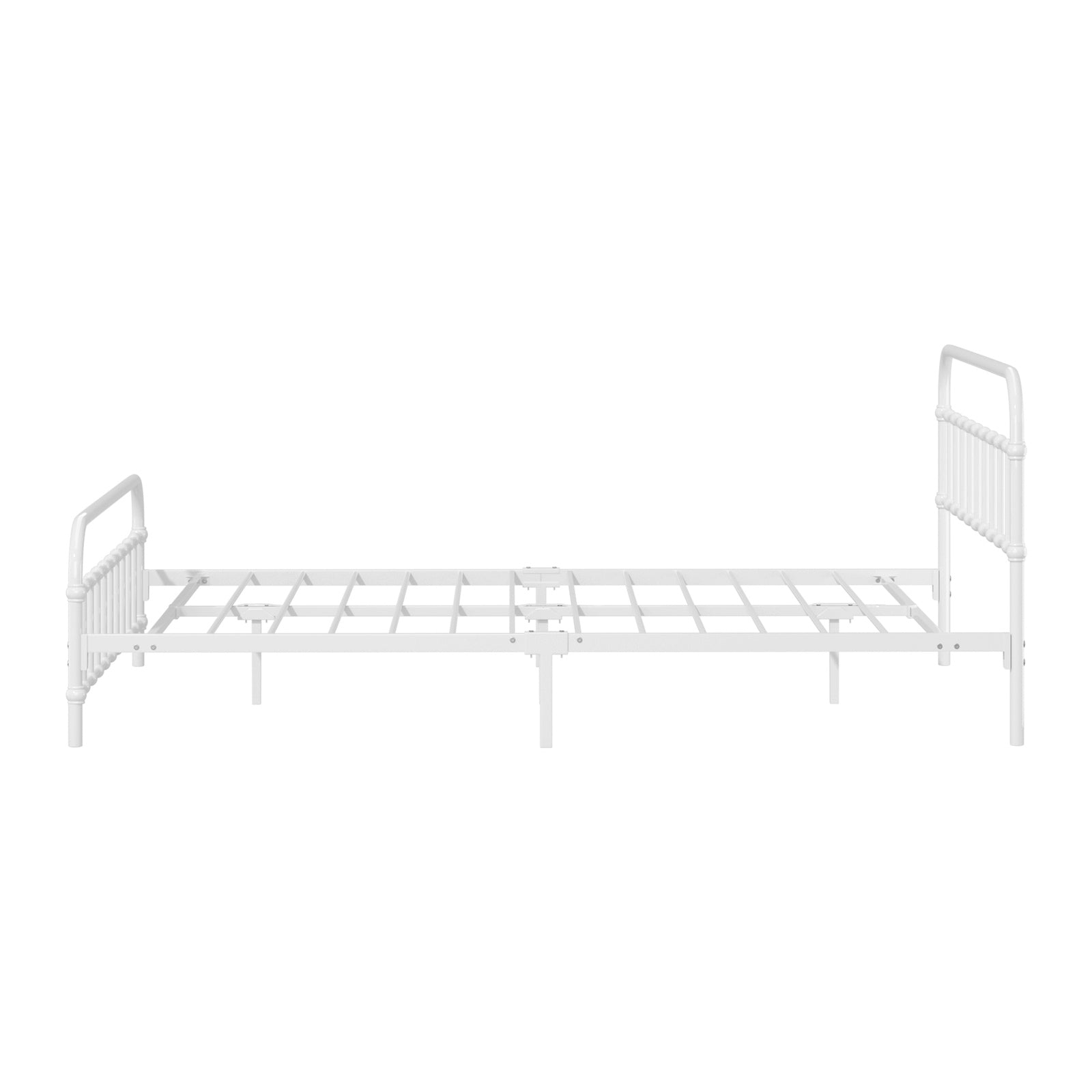 Oikiture Metal Bed Frame Queen Double King Single Size Bed Base White - Sunyee