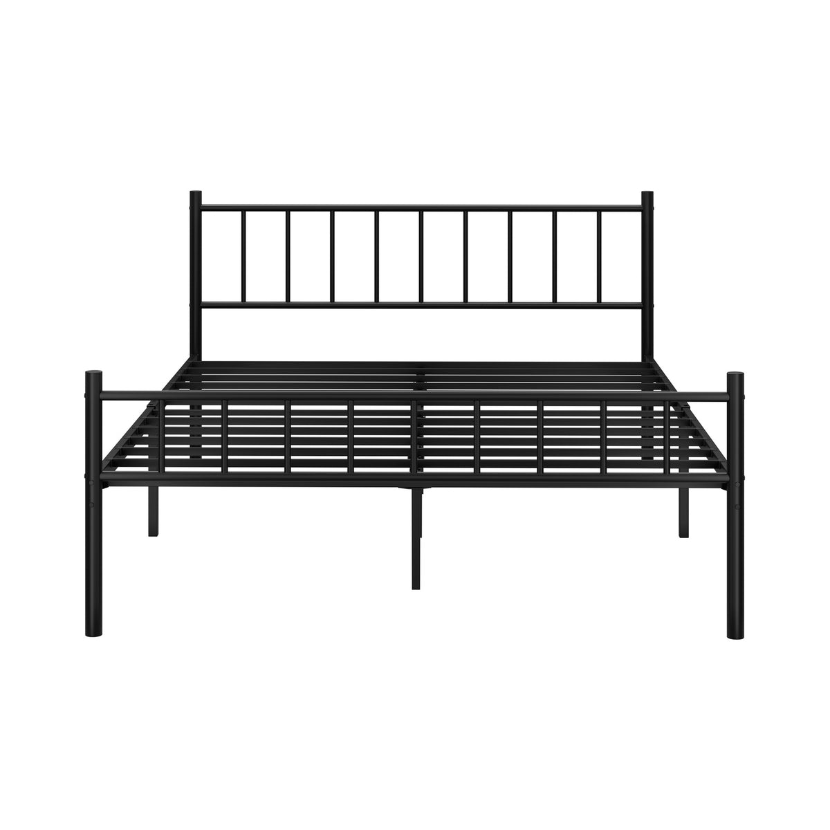 Oikiture Bed Frame Queen Size Metal Base Platform Foundation Black - Sunyee