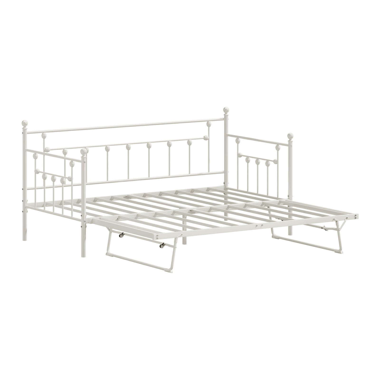Oikiture Metal Daybed Frame Single Size Sofa Bed Base Steel Slat Suppor