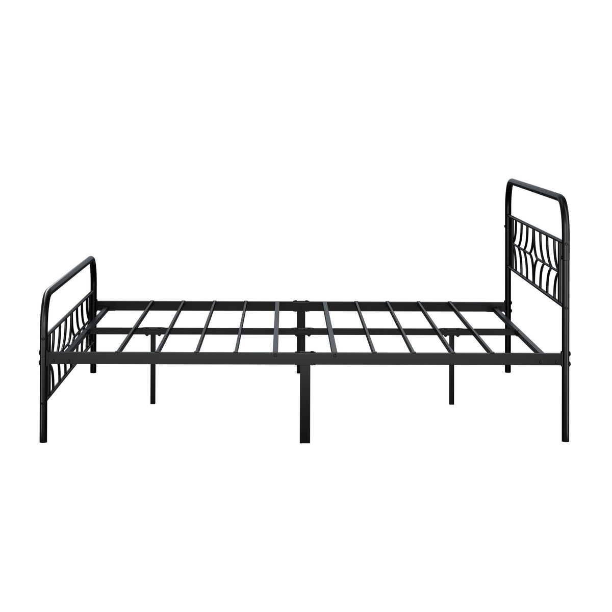 Oikiture Double Bed Frame Metal Platform Bed Base with Sparkling Star Headboard